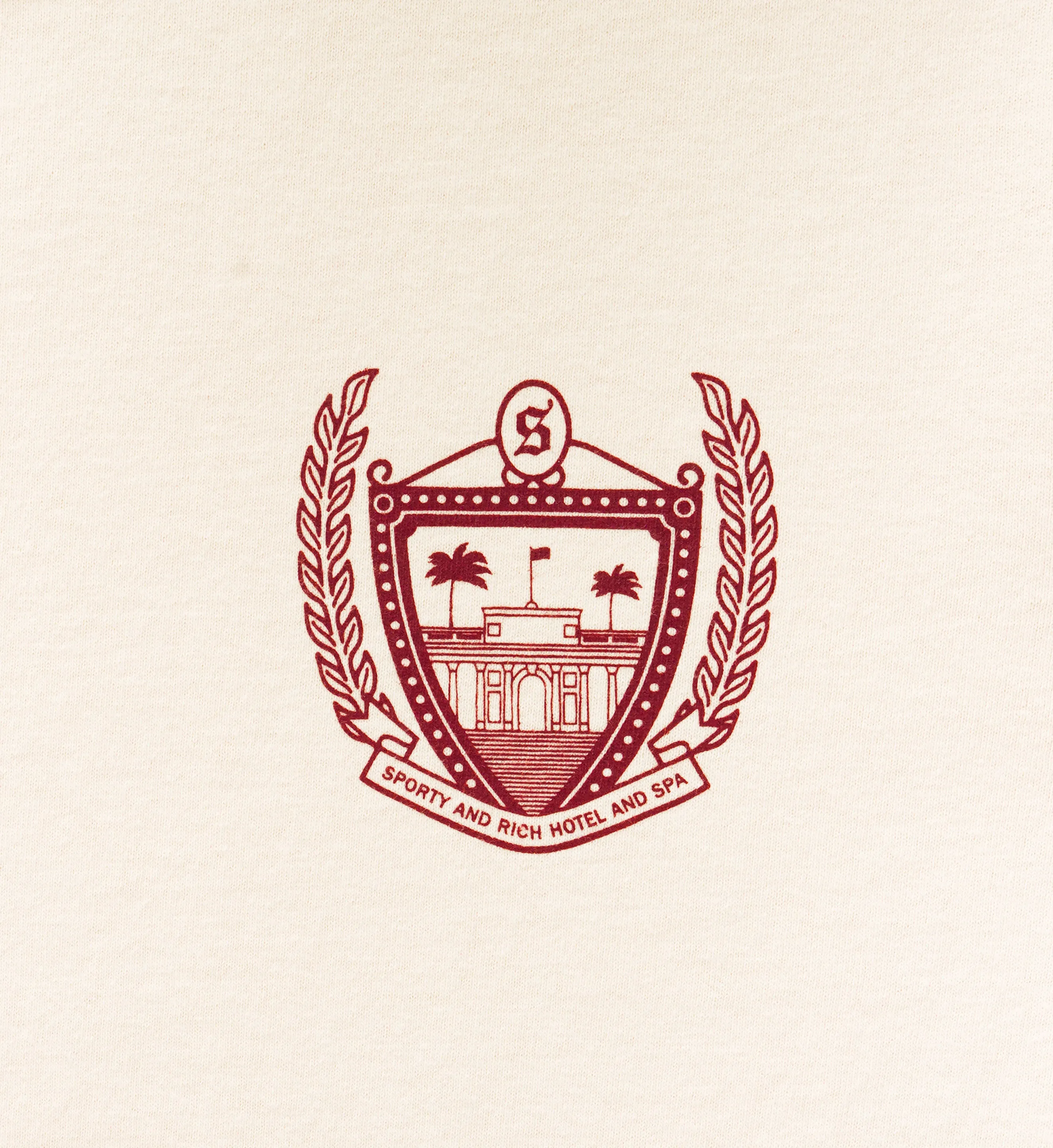 Beverly Hills T-Shirt - Cream/Merlot sold by Sporty and Rich product image thumbnail 3