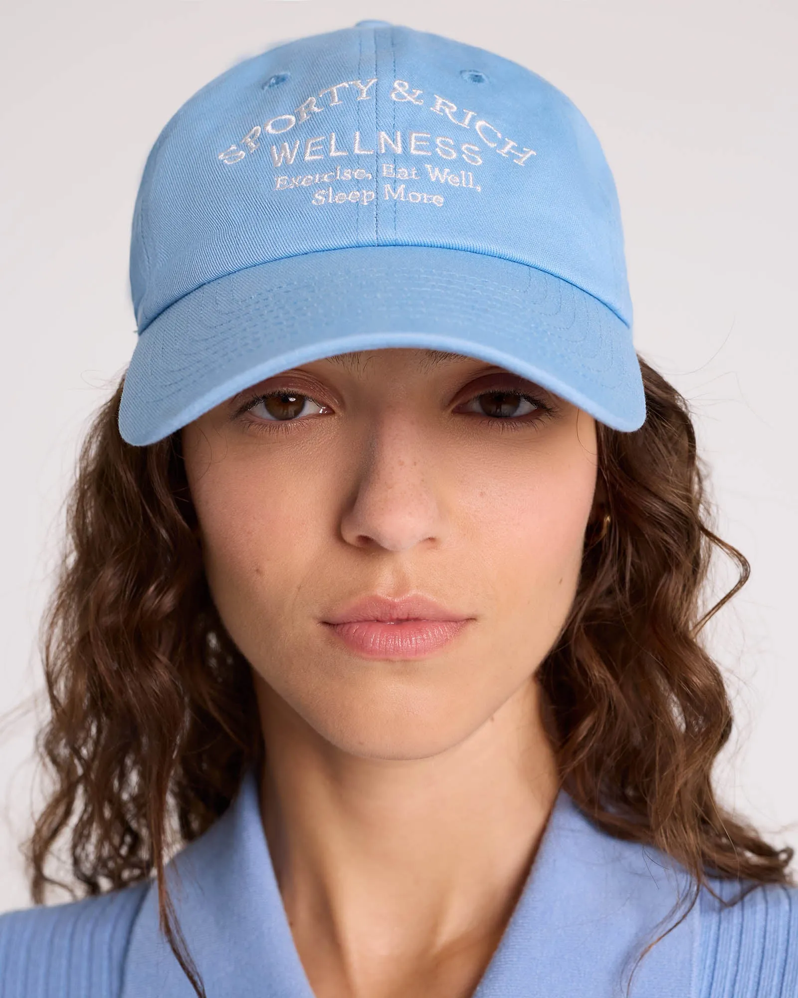 Wellness Studio Hat - Sky Blue/White sold by Sporty and Rich product image thumbnail 3