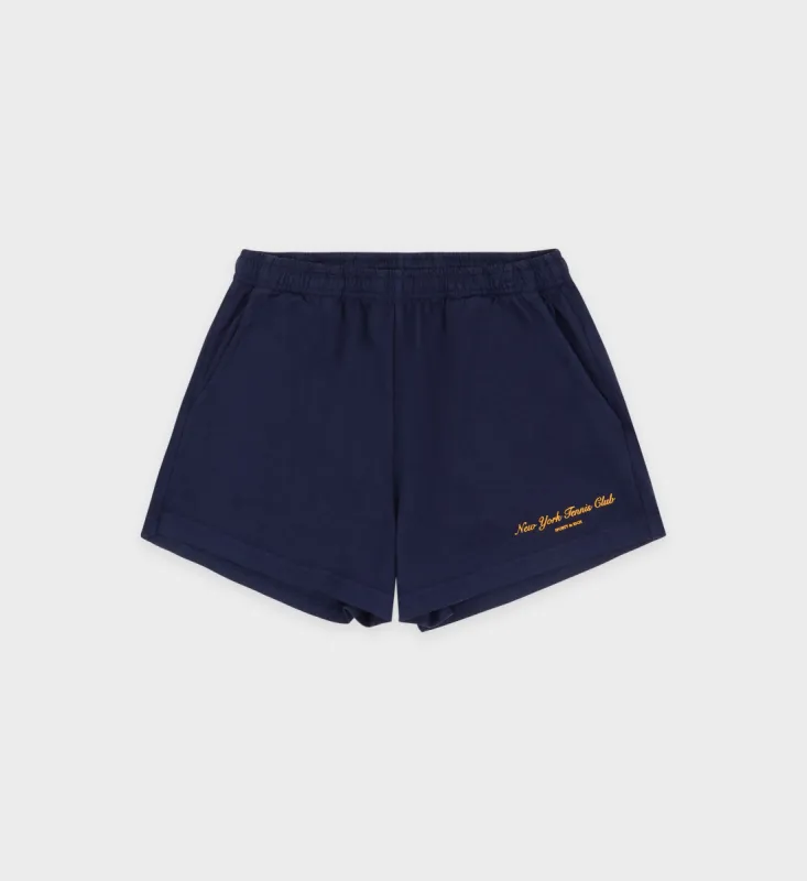 NY Tennis Club Disco Short - Navy/Gold sold by Sporty and Rich