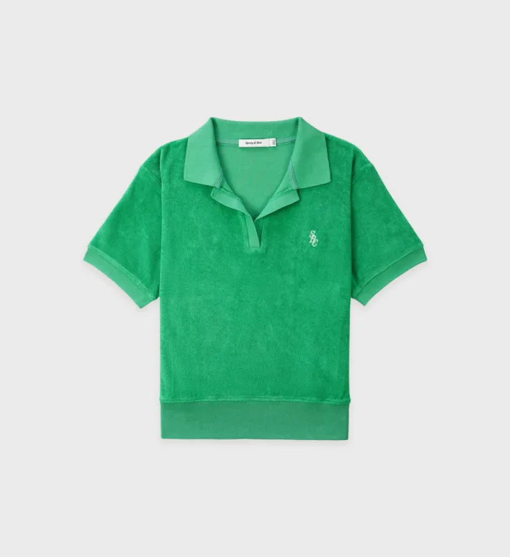 SRC Terry Polo - Kelly Green sold by Sporty and Rich