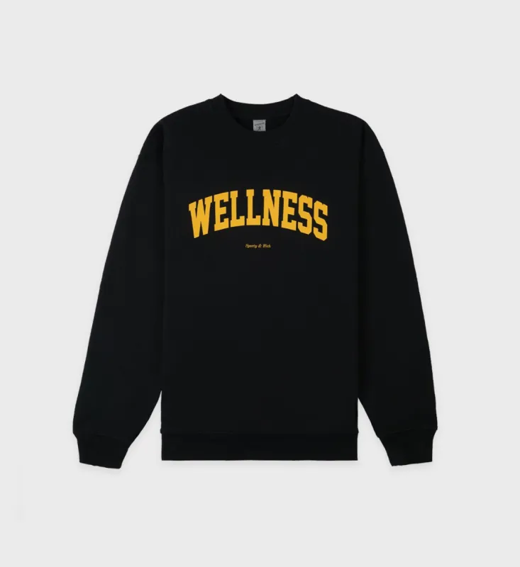 Wellness Ivy Crewneck - Black sold by Sporty and Rich