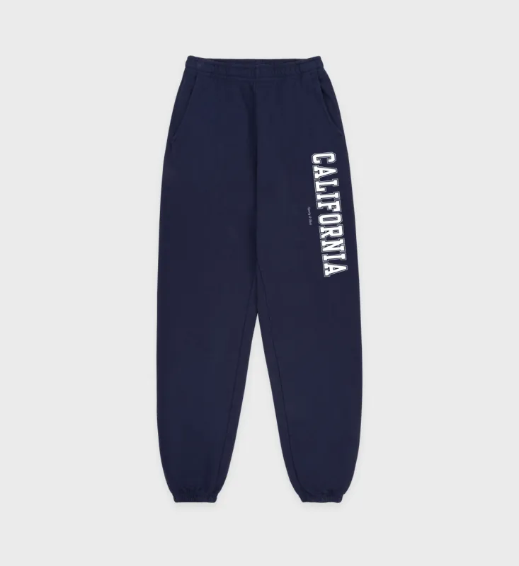California Sweatpant - Navy/White sold by Sporty and Rich