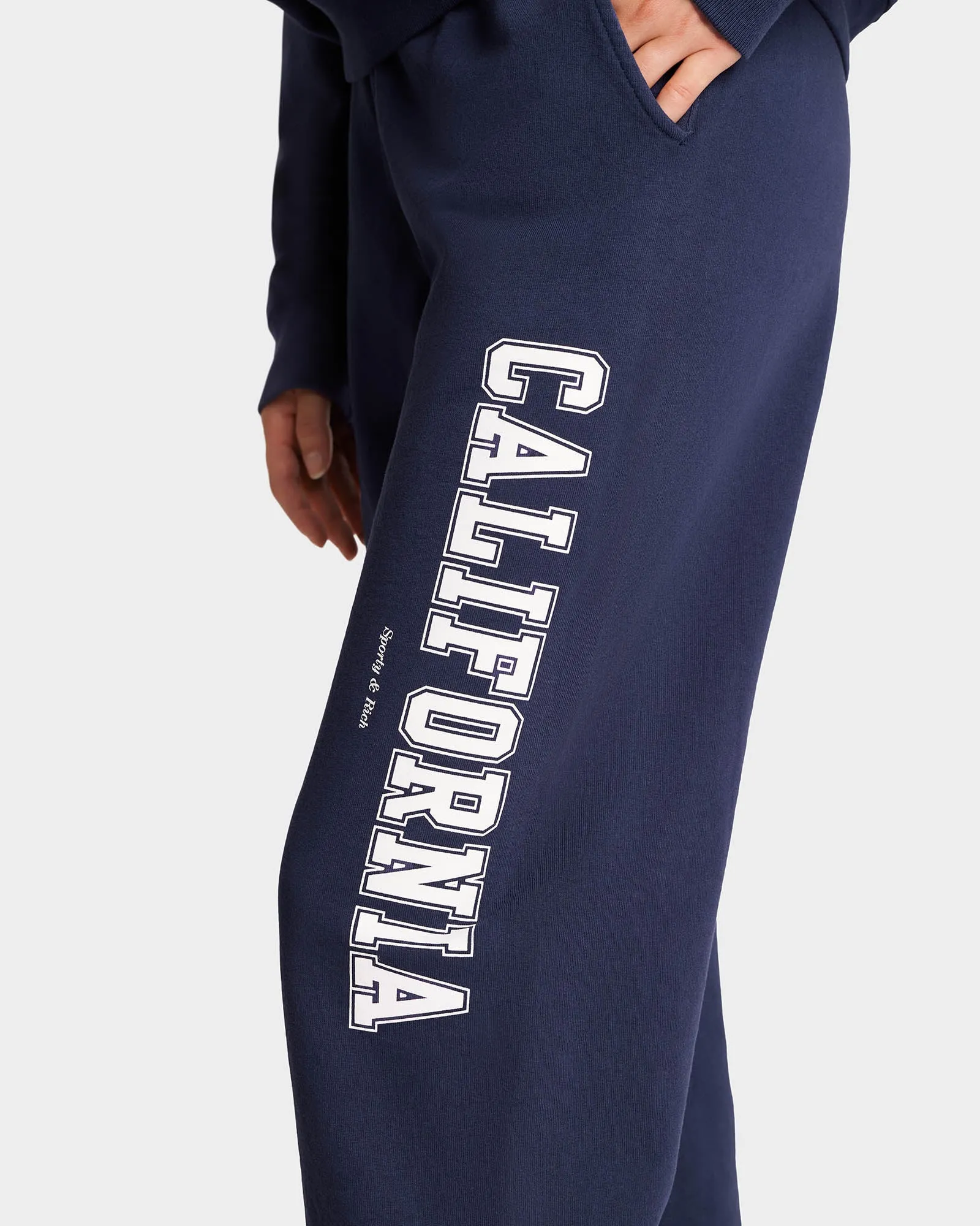 California Sweatpant - Navy/White sold by Sporty and Rich product image thumbnail 4