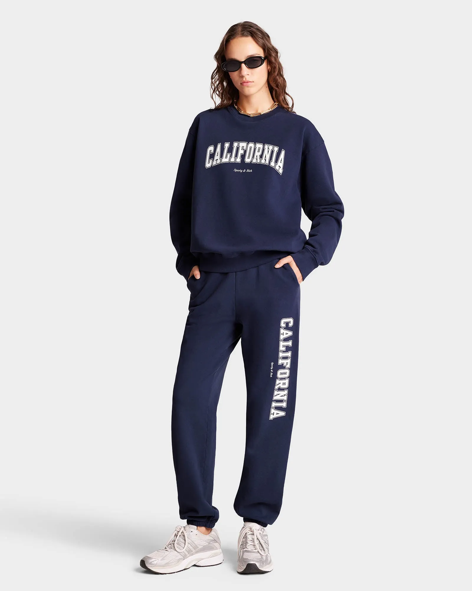California Sweatpant - Navy/White sold by Sporty and Rich product image thumbnail 3