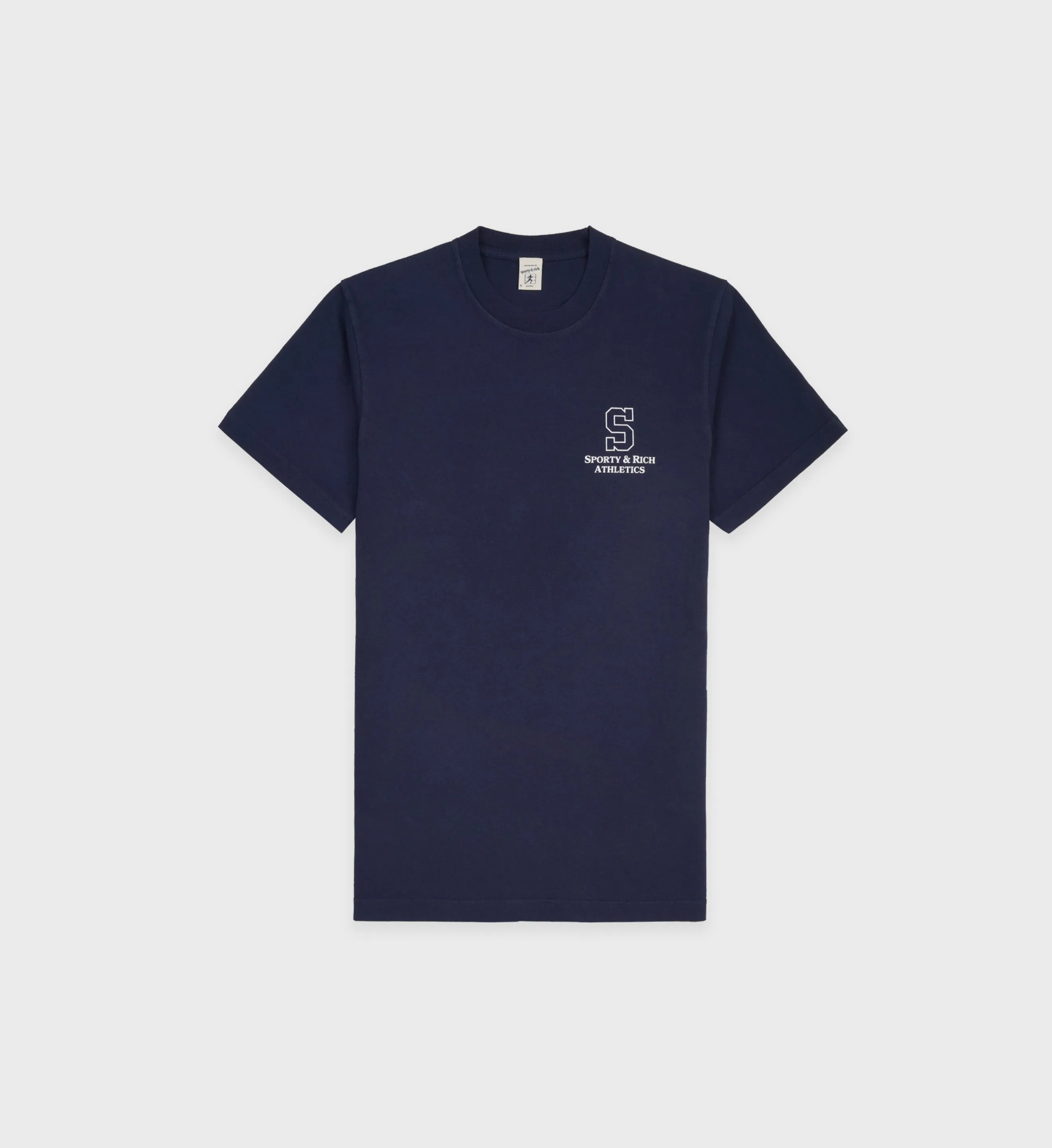 College T-Shirt - Navy sold by Sporty and Rich