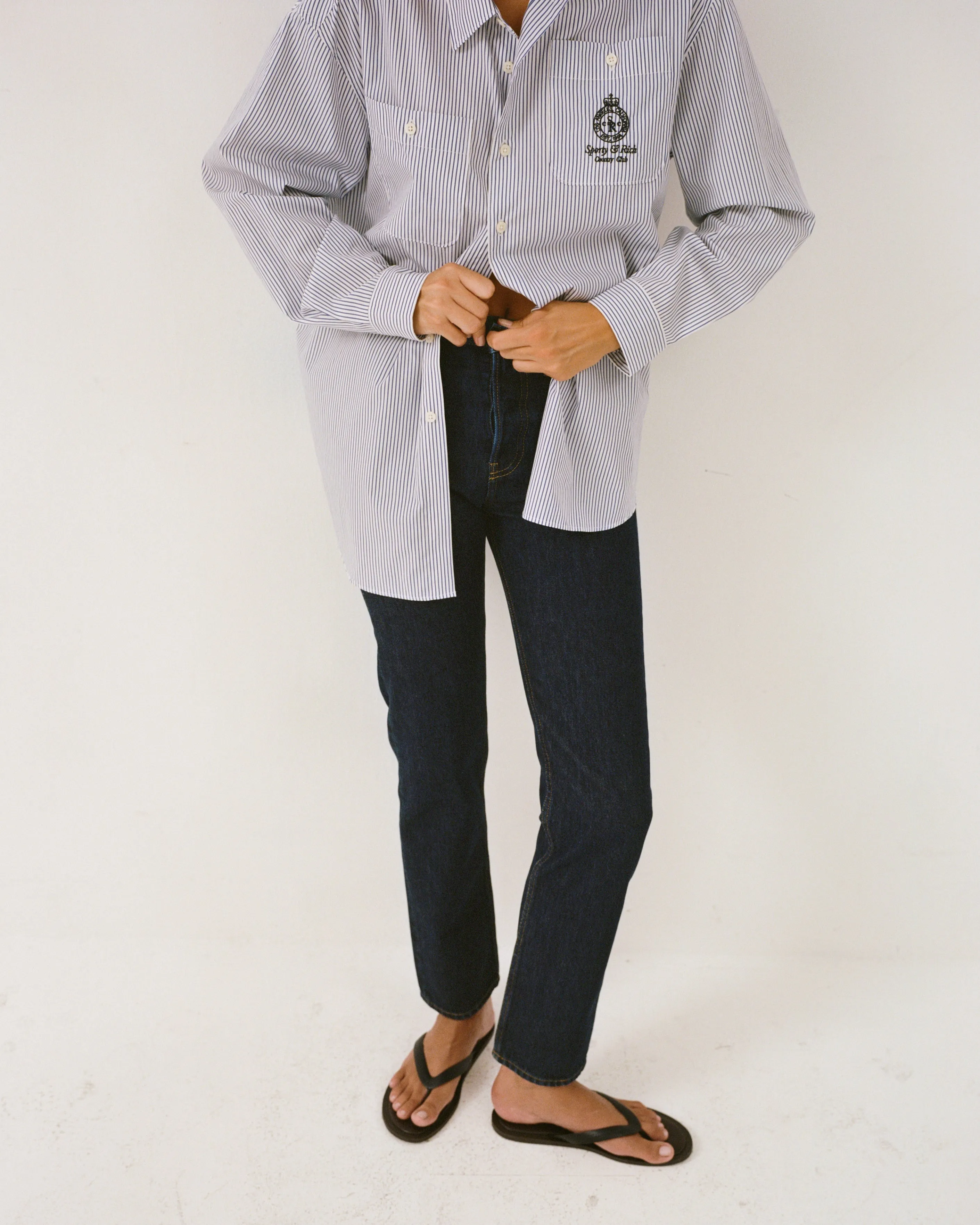 Vintage Fit Straight Leg Denim - One Wash - old sold by Sporty and Rich product image thumbnail 5