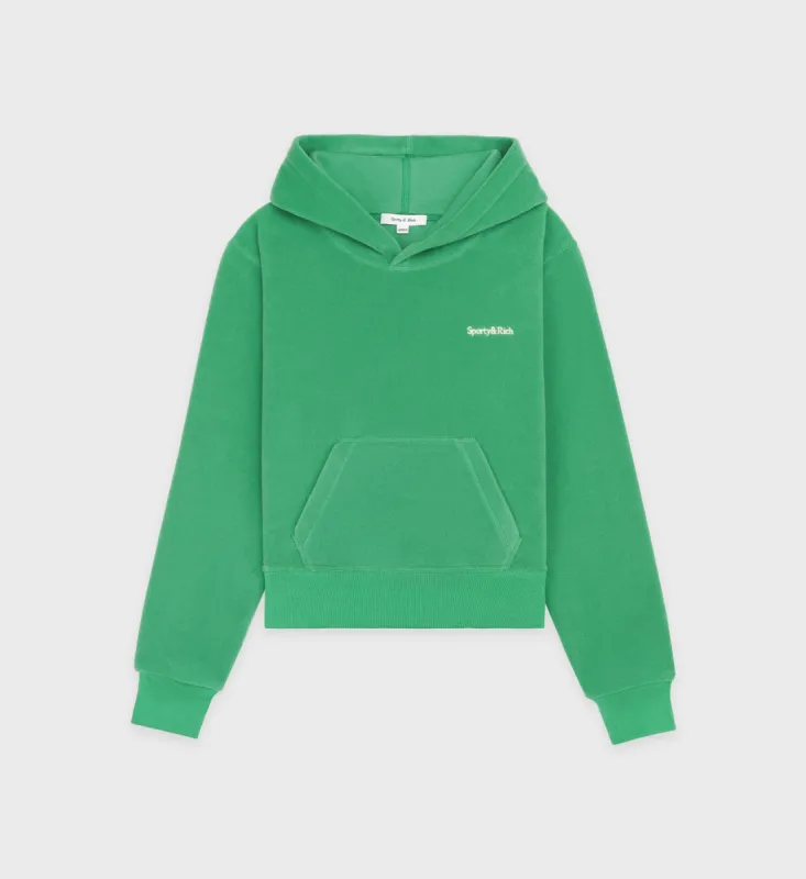 Hooded Polar Sweatshirt - Kelly sold by Sporty and Rich