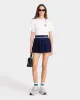 Abigail Pleated Skirt - Navy/Off White sold by Sporty and Rich