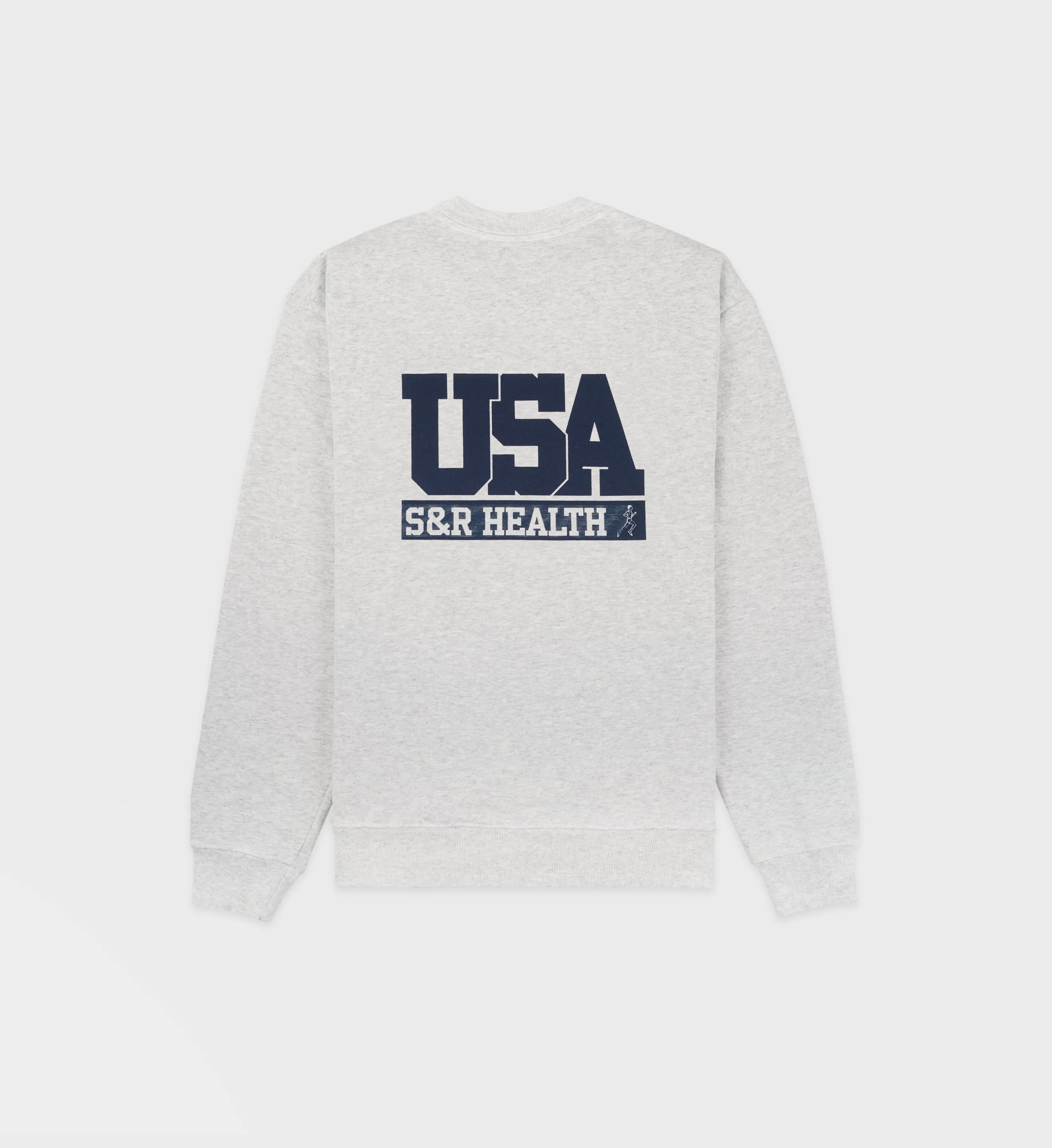 USA Crewneck - Heather Gray/Navy sold by Sporty and Rich product image thumbnail 2