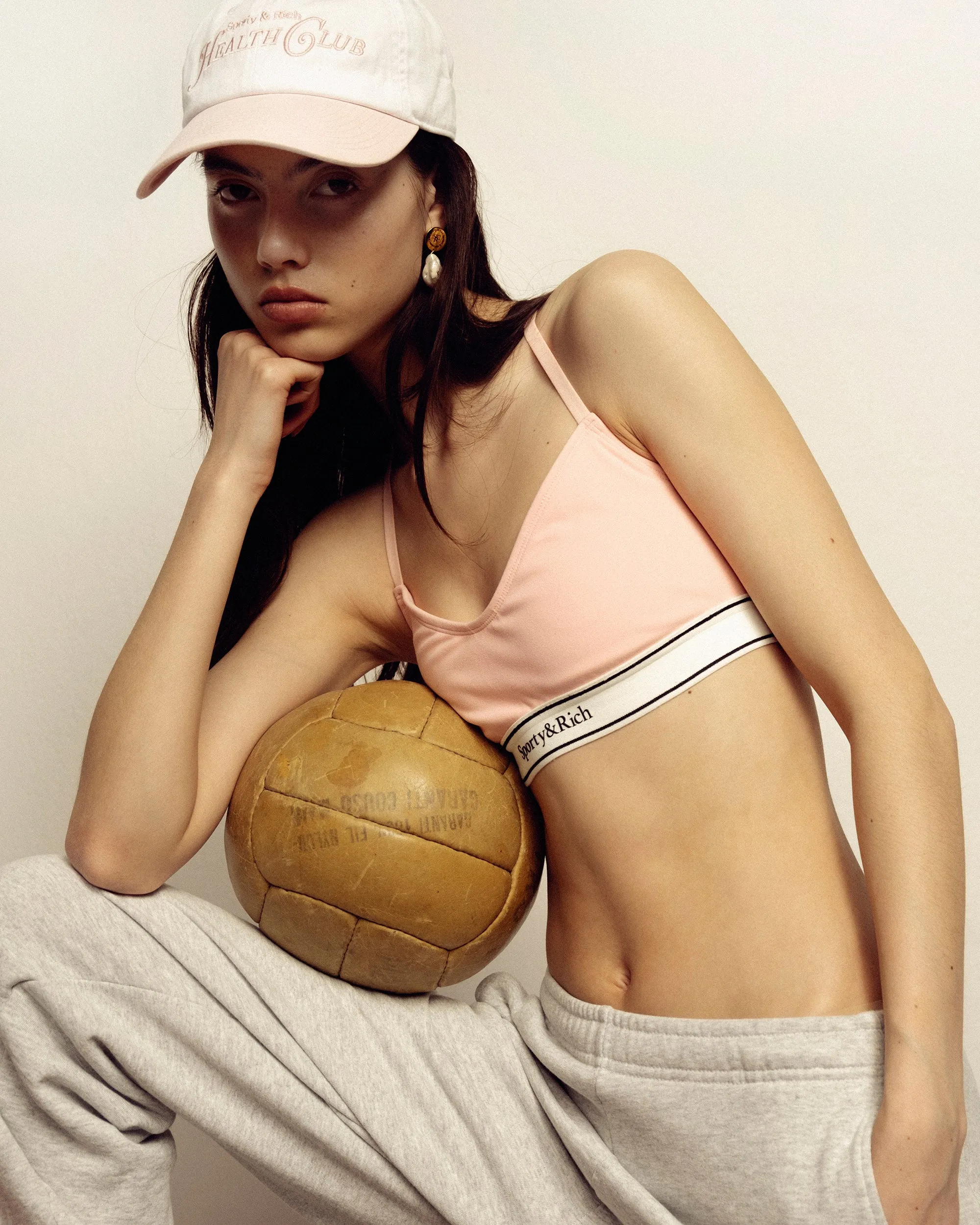 Rizzoli Embroidered Hat - White/Ballet sold by Sporty and Rich product image thumbnail 4