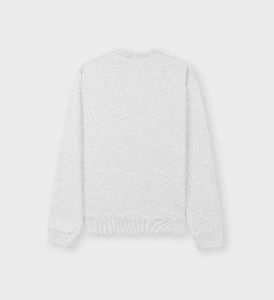 Running Man Crewneck - Heather Gray/Black sold by Sporty and Rich