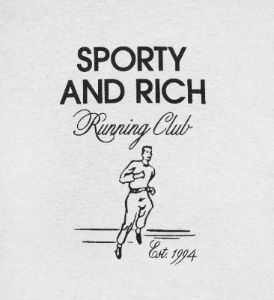 Running Man Crewneck - Heather Gray/Black sold by Sporty and Rich