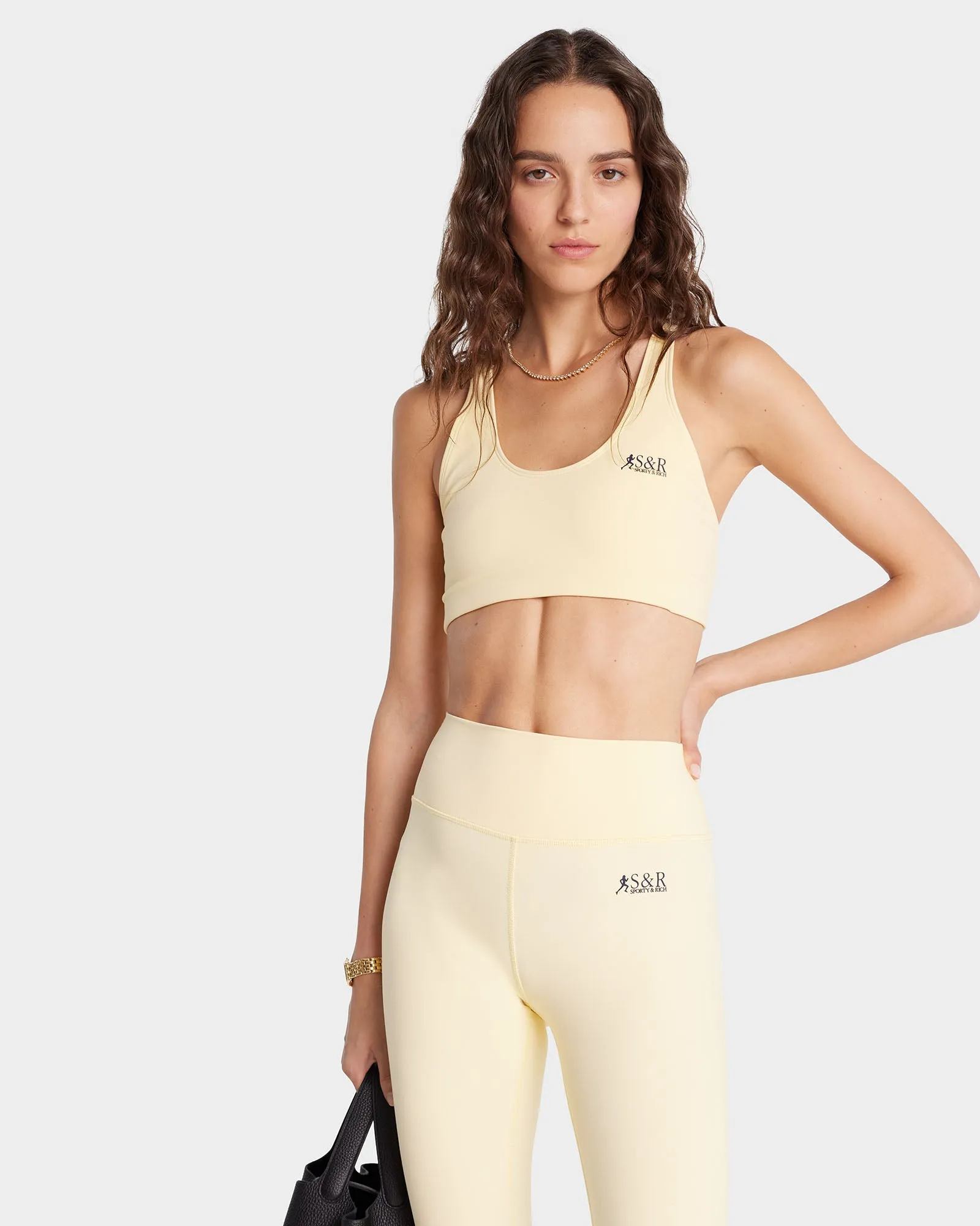 SR Runner Sports Bra - Almond/Black sold by Sporty and Rich product image thumbnail 4