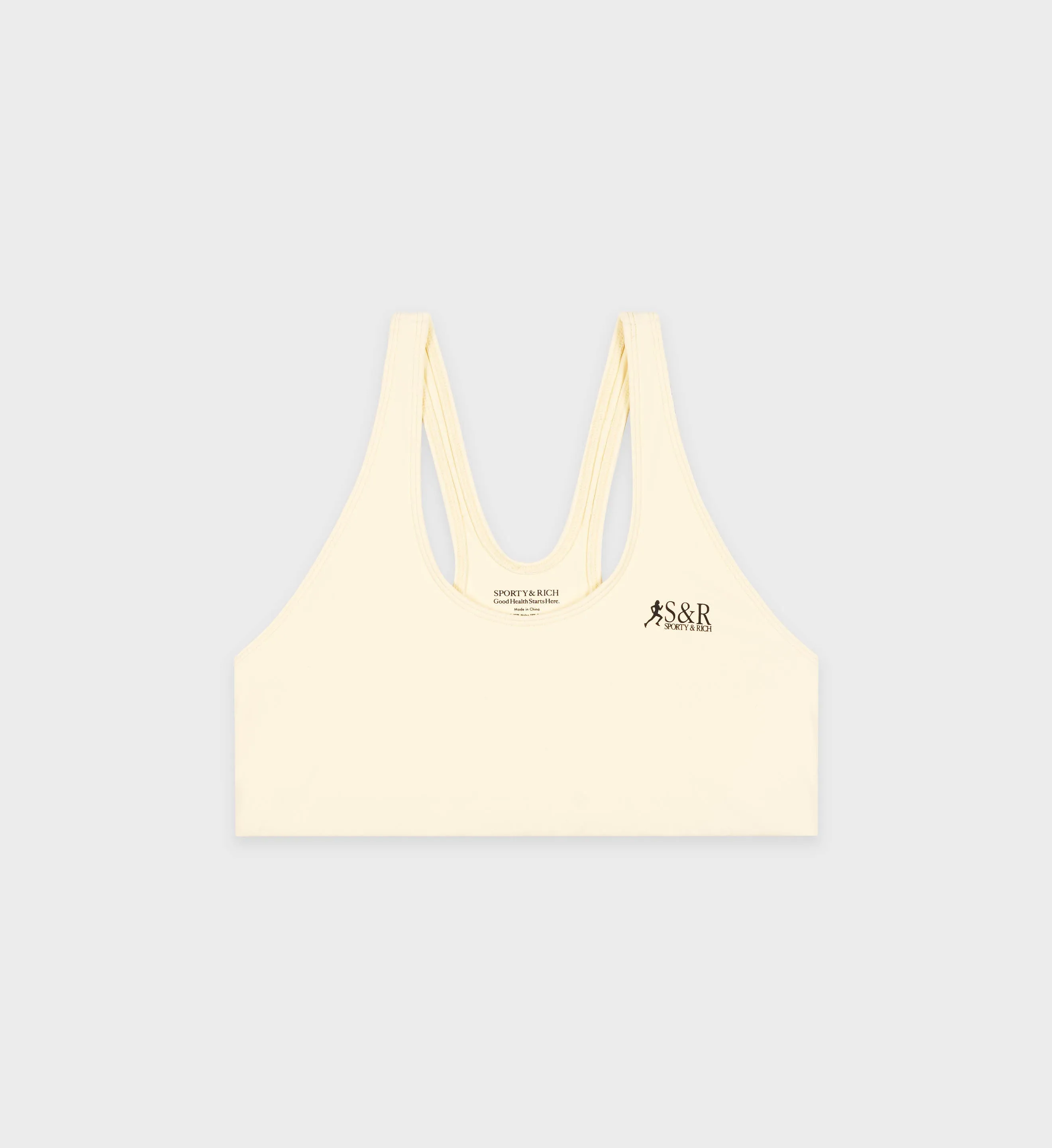 SR Runner Sports Bra - Almond/Black sold by Sporty and Rich