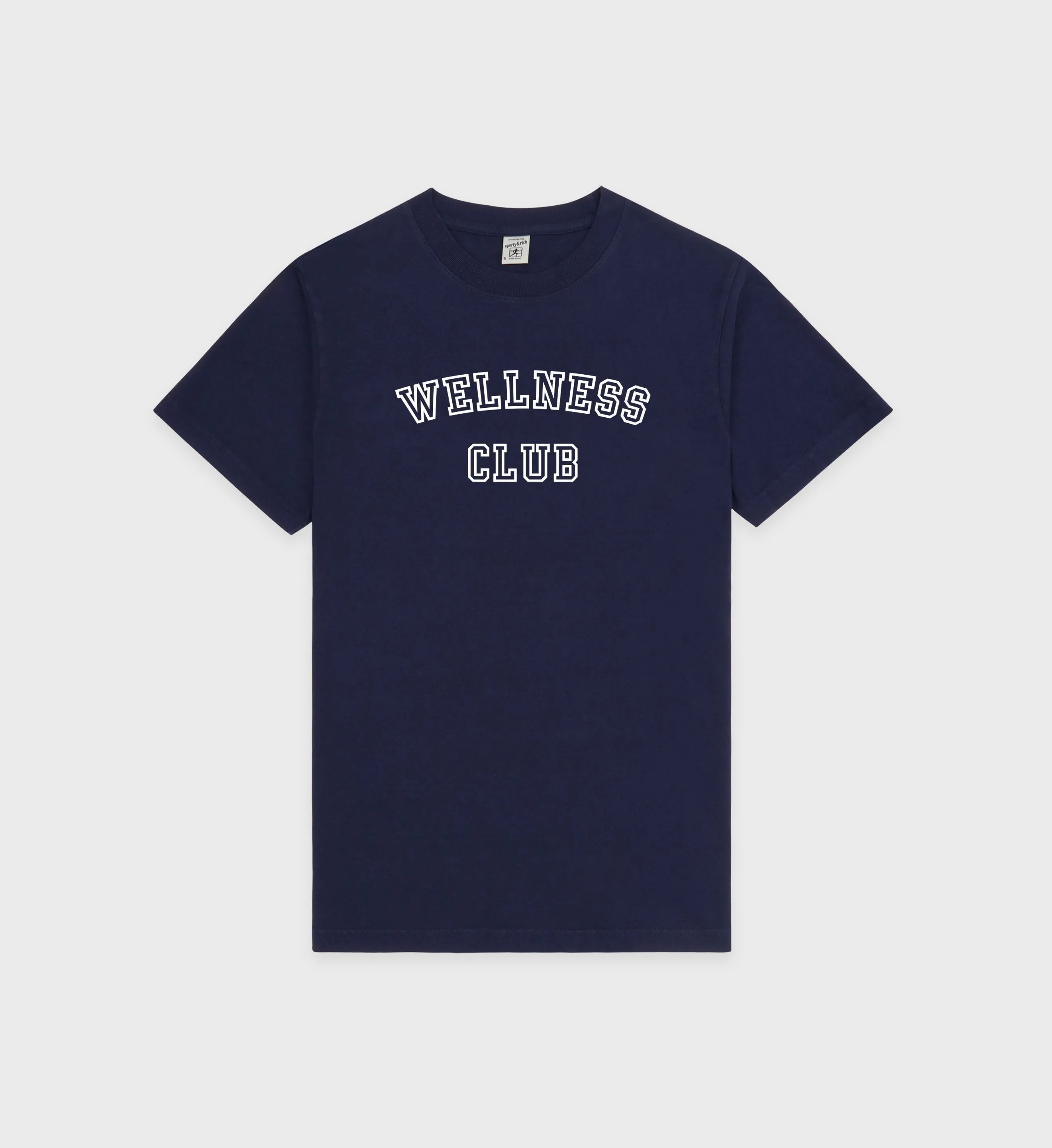 Wellness Club T-Shirt - Navy/White sold by Sporty and Rich