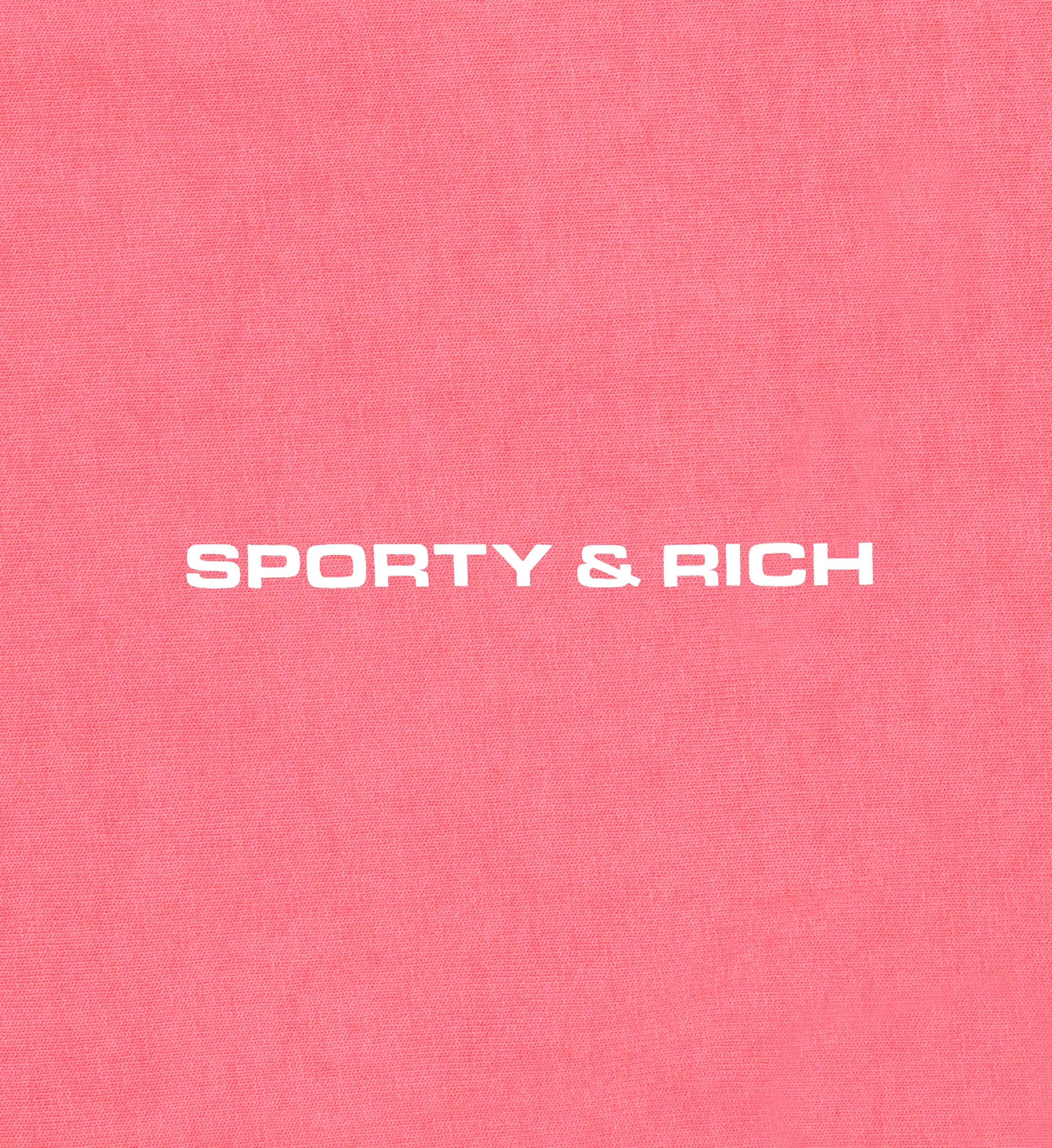 Bold Logo Quarter Zip - Cotton Candy/White sold by Sporty and Rich product image thumbnail 3