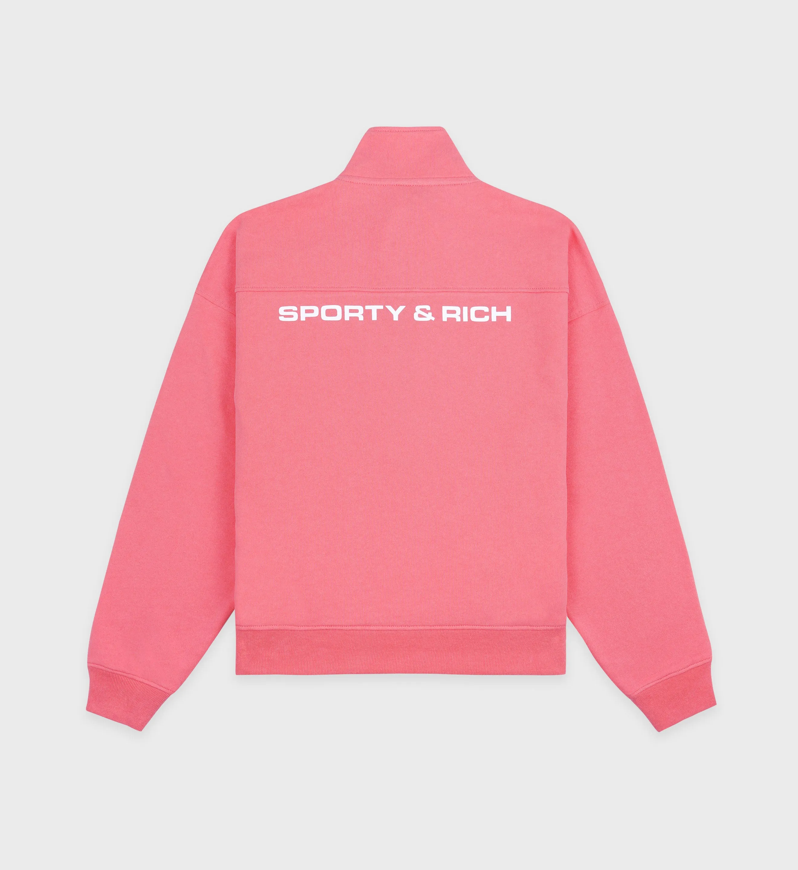 Bold Logo Quarter Zip - Cotton Candy/White sold by Sporty and Rich product image thumbnail 2