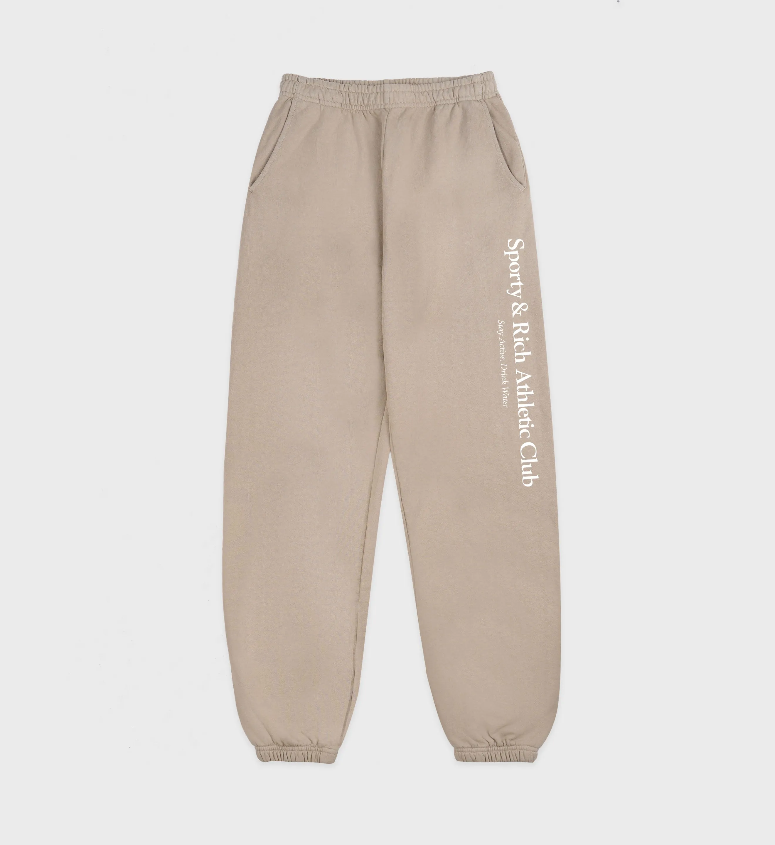 Athletic Club Sweatpant - Elephant/White sold by Sporty and Rich