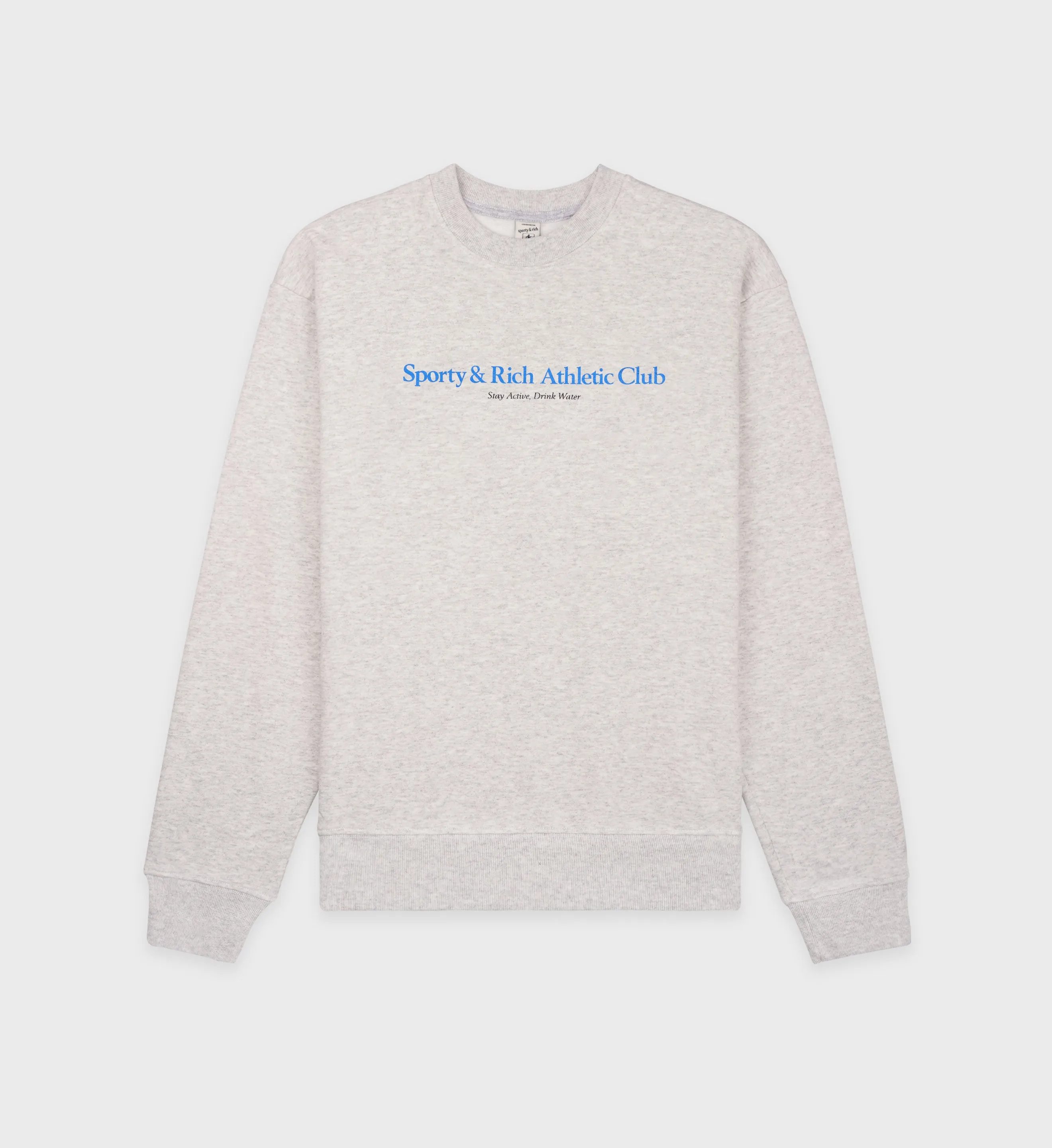 Athletic Club Crewneck - Heather Gray/Ocean sold by Sporty and Rich
