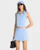 SRC Sports Polo Vest - Sky Blue/White sold by Sporty and Rich