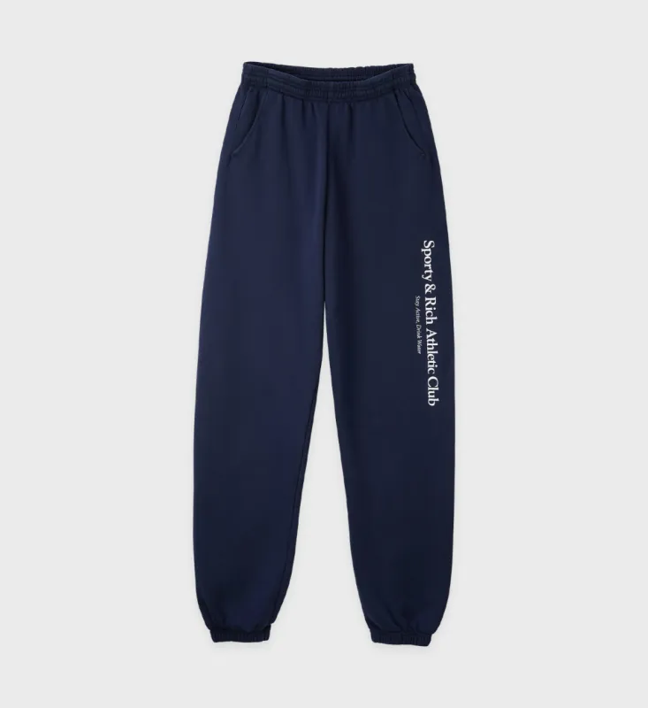 Athletic Club Sweatpants - Navy sold by Sporty and Rich