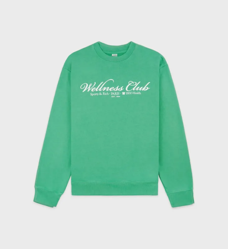 1800 Health Crewneck - Verde/White sold by Sporty and Rich