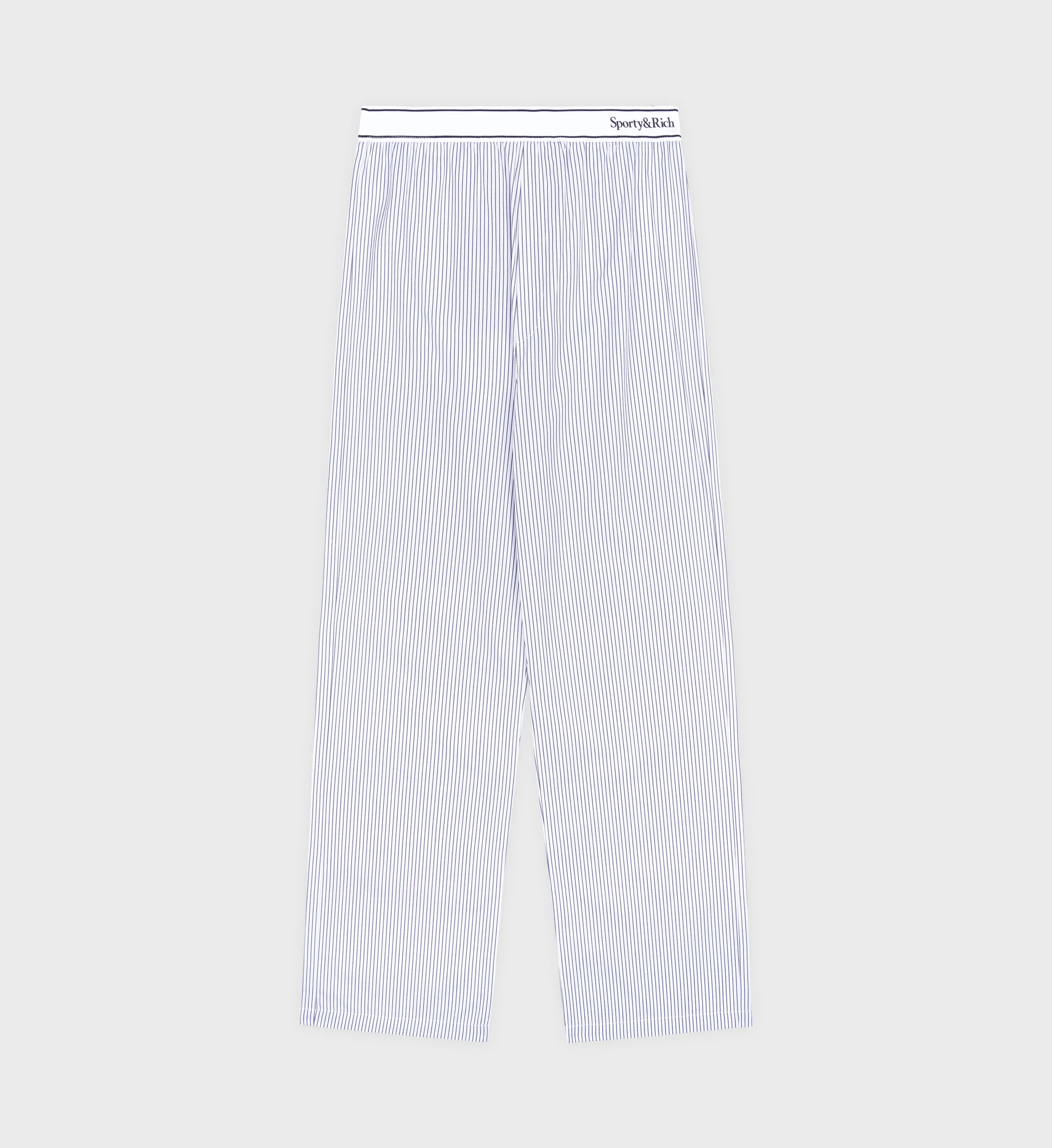 Serif Logo Trousers - Blue Striped sold by Sporty and Rich