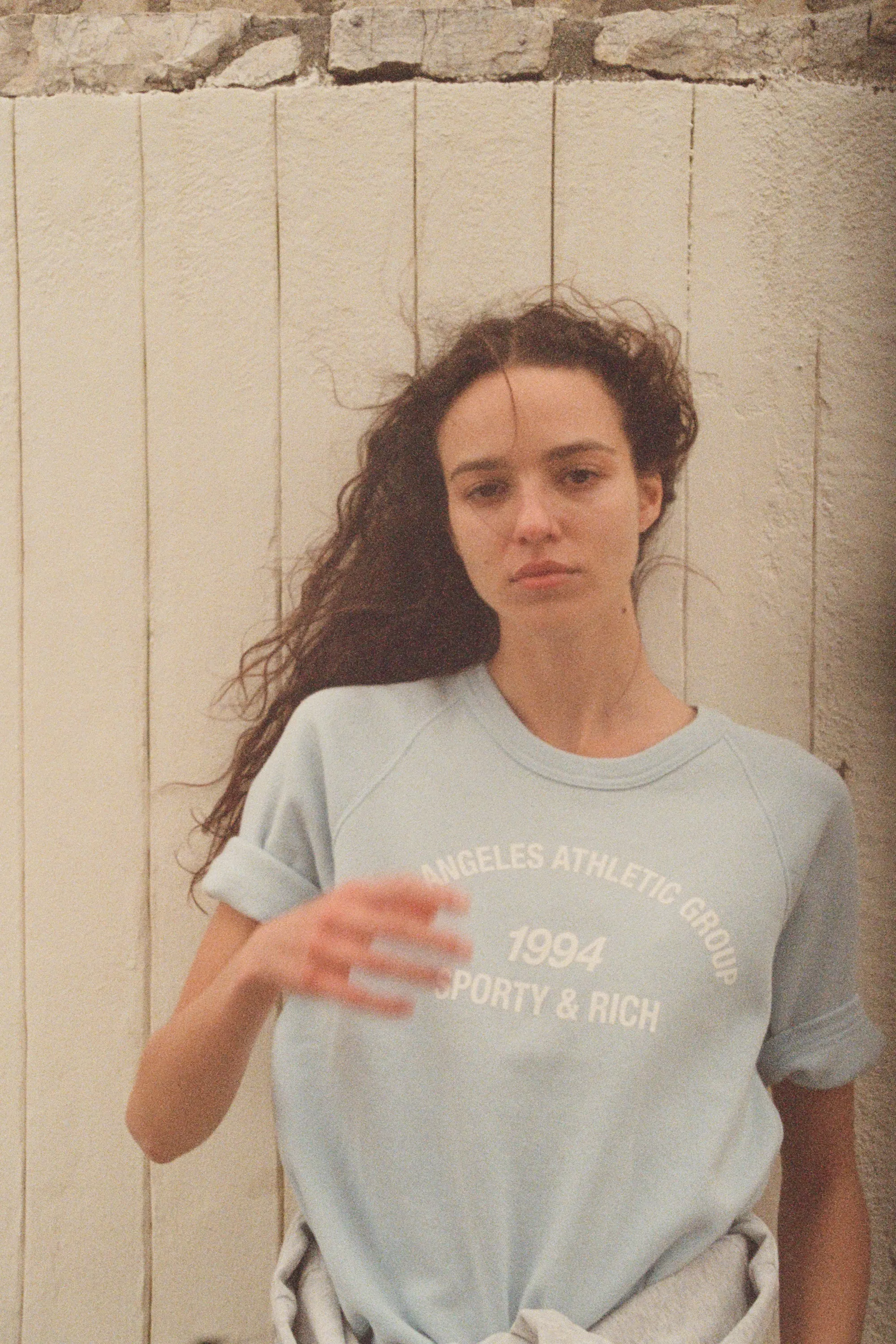 LA Athletic Group Short Sleeve Crewneck - China Blue/White sold by Sporty and Rich product image thumbnail 5