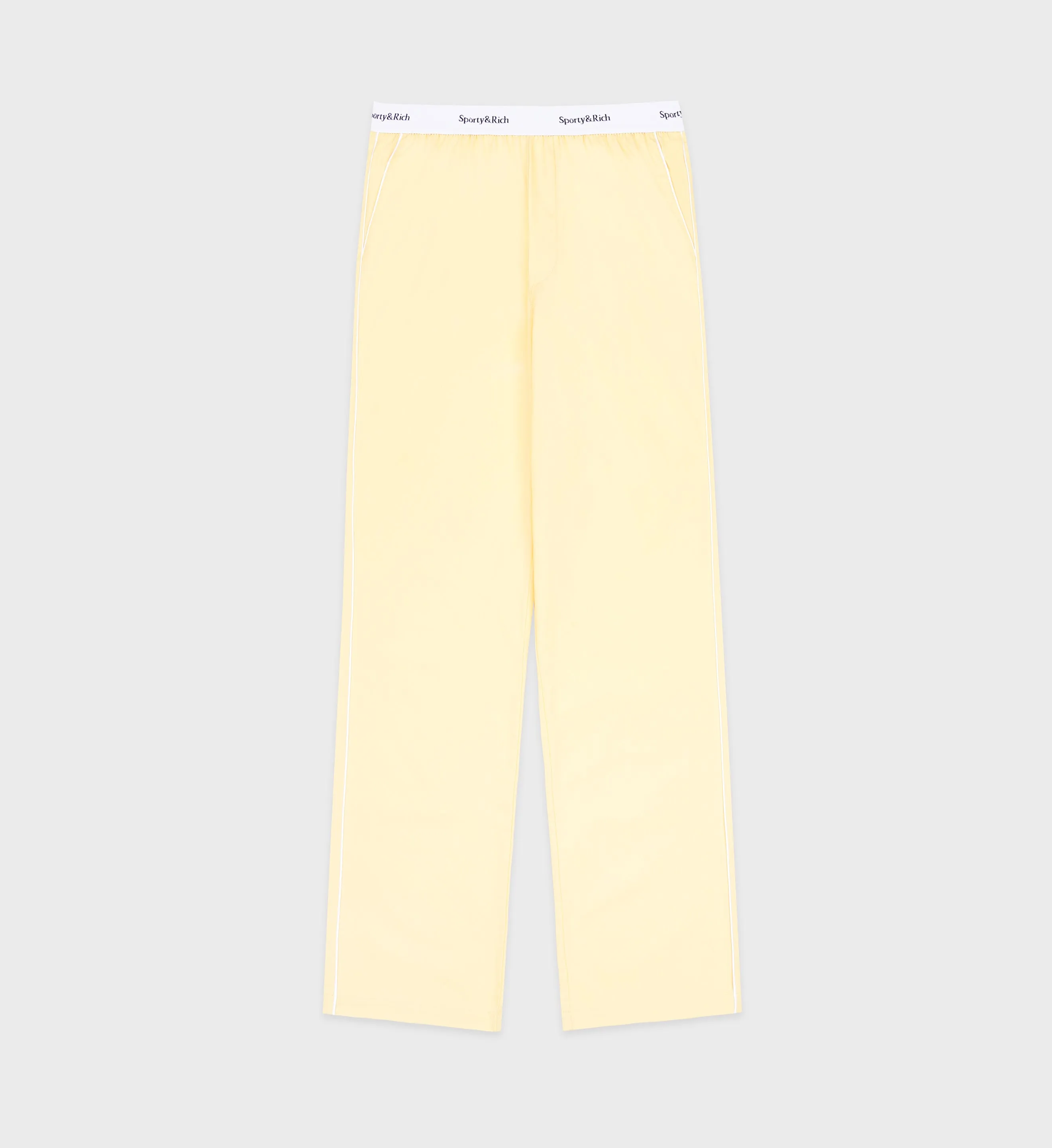 Serif Logo Pyjama Trousers - Canary/White sold by Sporty and Rich