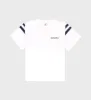 Serif Logo Football Tee - White/Navy sold by Sporty and Rich
