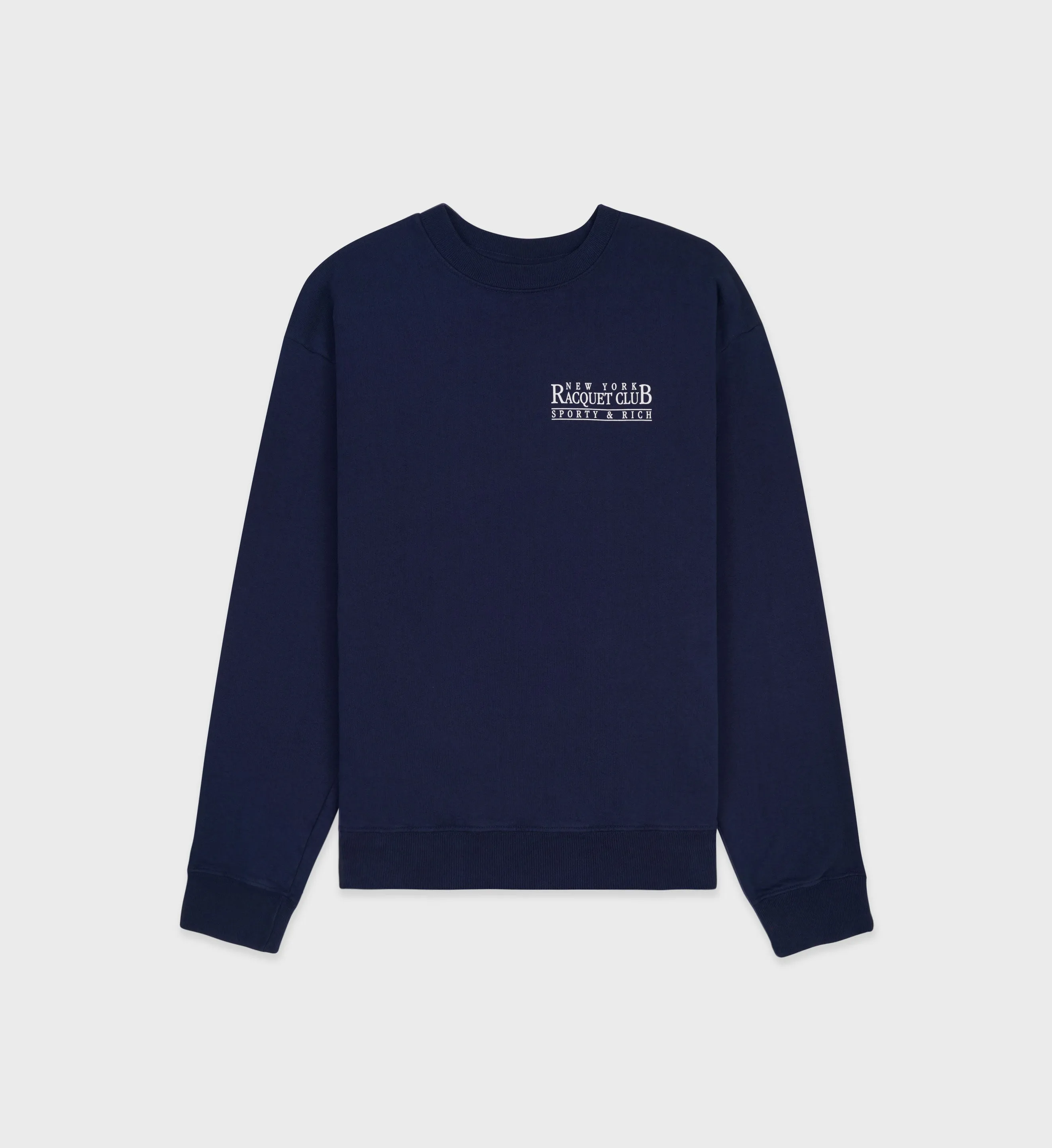 NY Racquet Club Crewneck - Navy/White sold by Sporty and Rich
