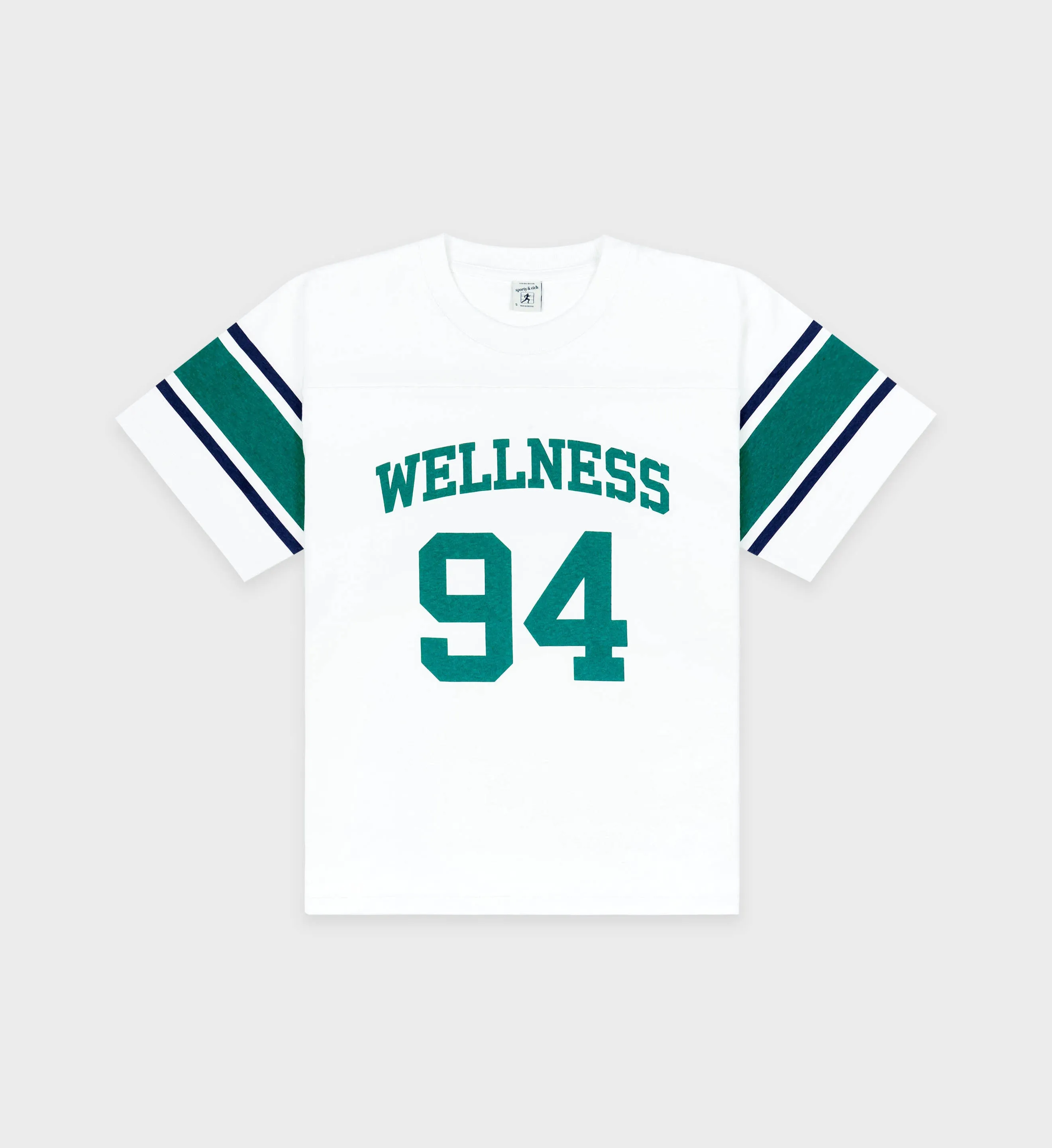 Wellness 94 Rugby Tee - White/Alpine/Navy sold by Sporty and Rich