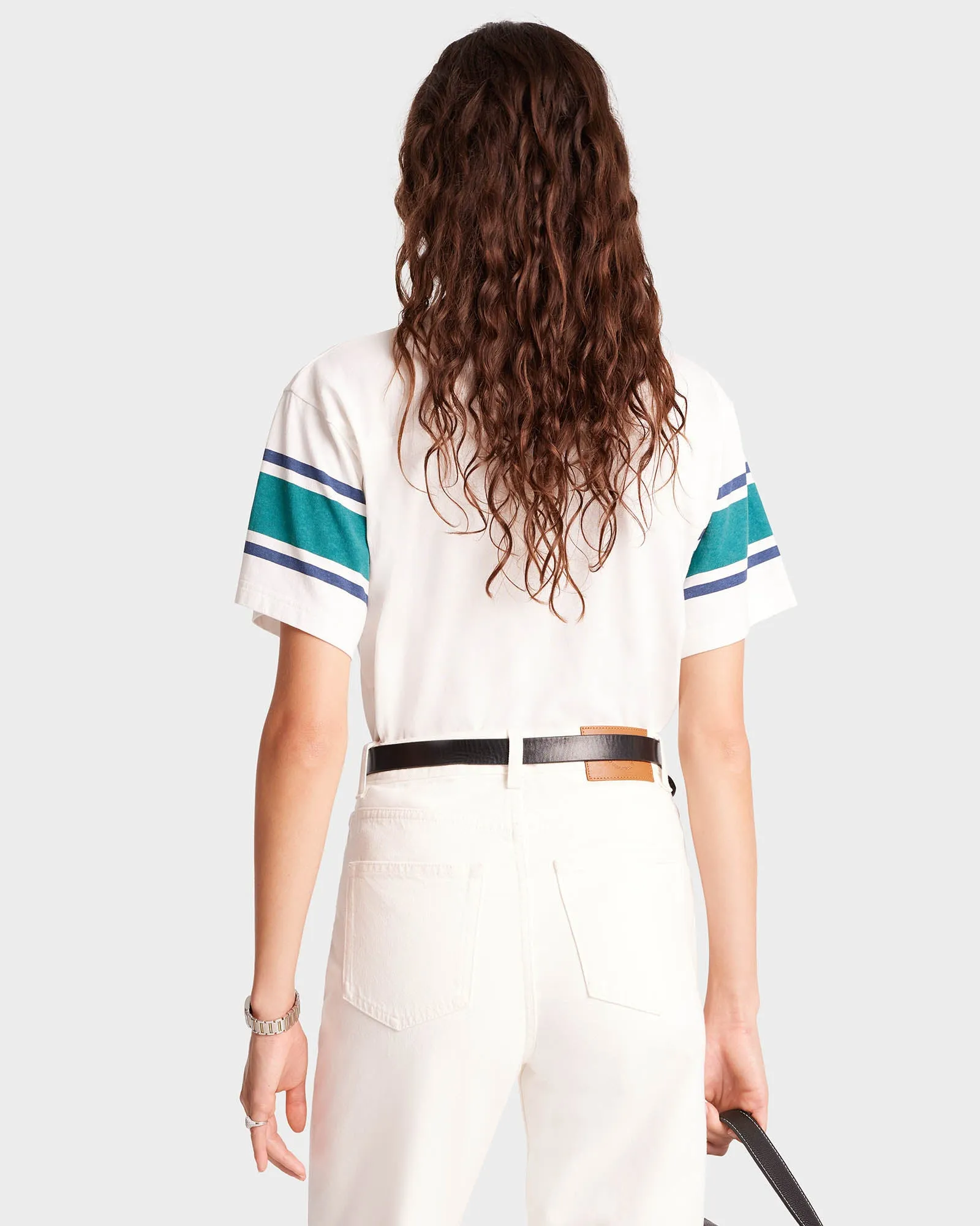 Wellness 94 Rugby Tee - White/Alpine/Navy sold by Sporty and Rich product image thumbnail 5