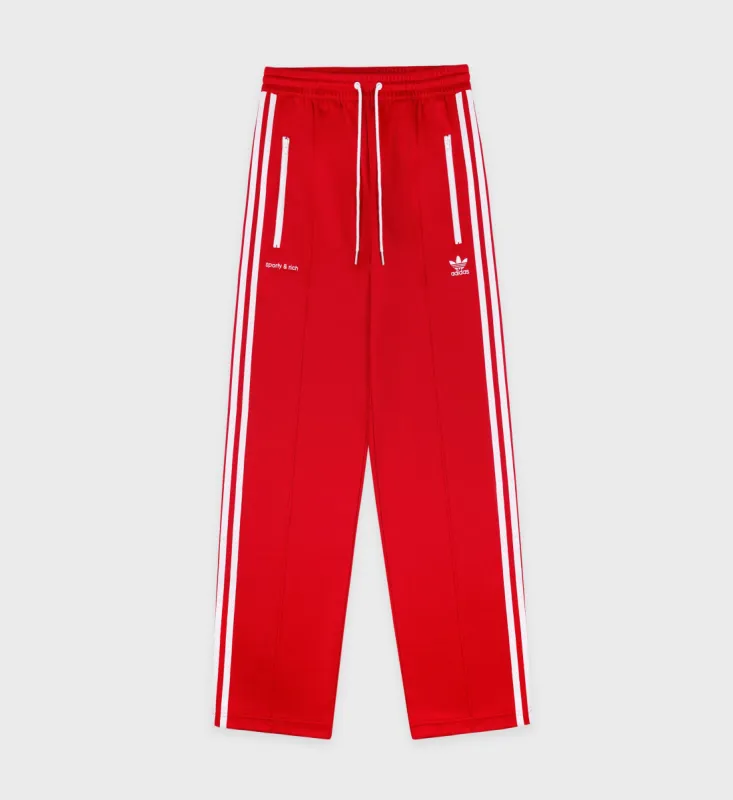 Adidas Track Pants - Sports Red/White sold by Sporty and Rich