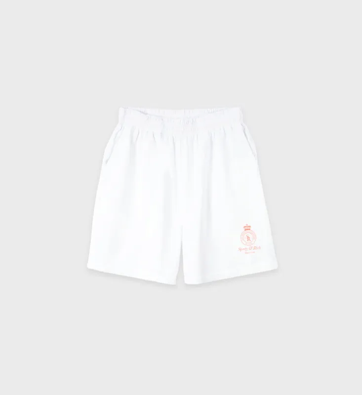 Crown Gym Short - White sold by Sporty and Rich