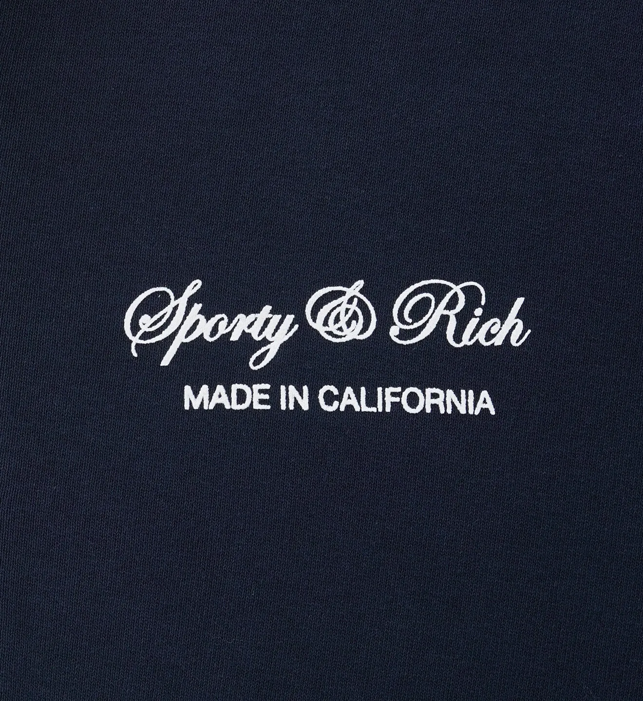 Script Logo Quarter Zip - Navy sold by Sporty and Rich product image thumbnail 3