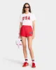 USA T-Shirt - White/Sports Red/Navy sold by Sporty and Rich