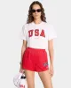 USA T-Shirt - White/Sports Red/Navy sold by Sporty and Rich