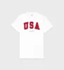USA T-Shirt - White/Sports Red/Navy sold by Sporty and Rich