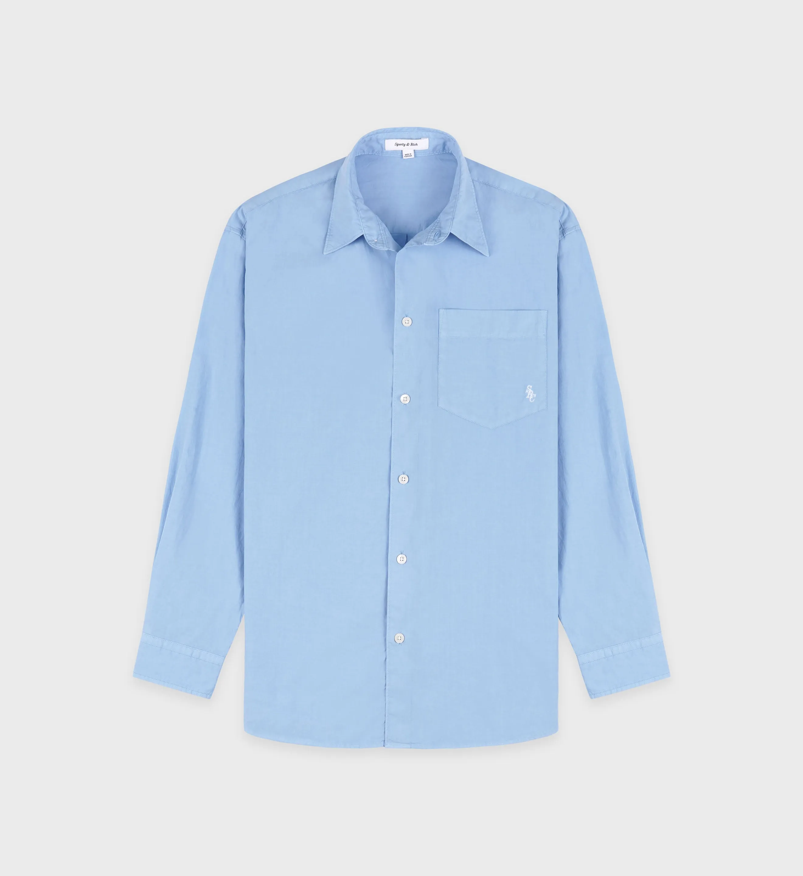 SRC Oversized Shirt - Sky Blue/White sold by Sporty and Rich