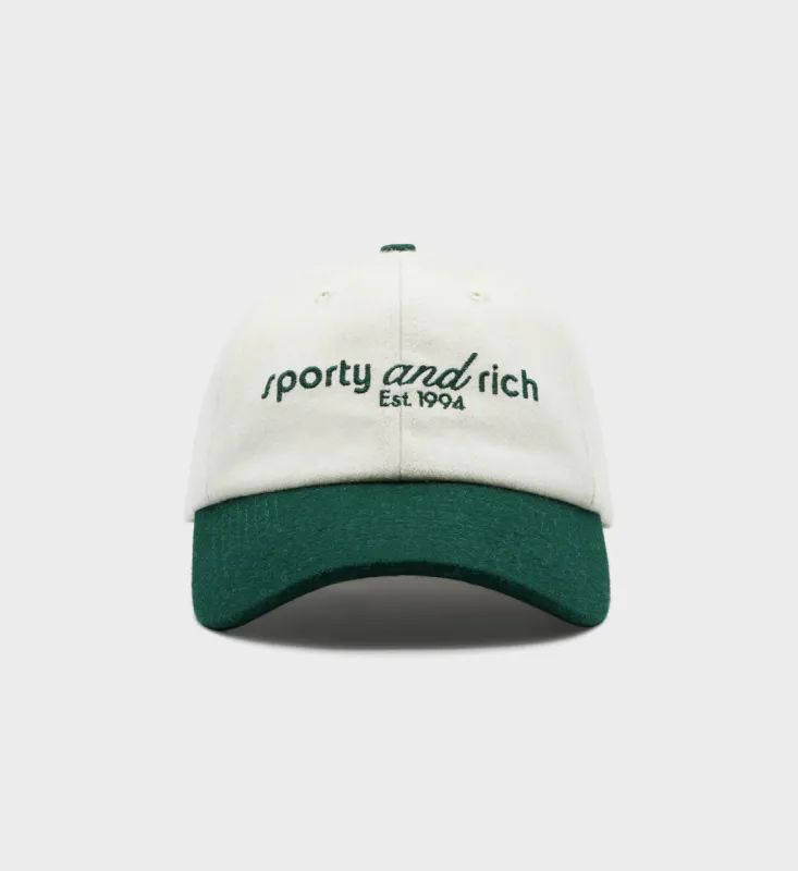 Tank Flannel Hat - Off White/Forest sold by Sporty and Rich
