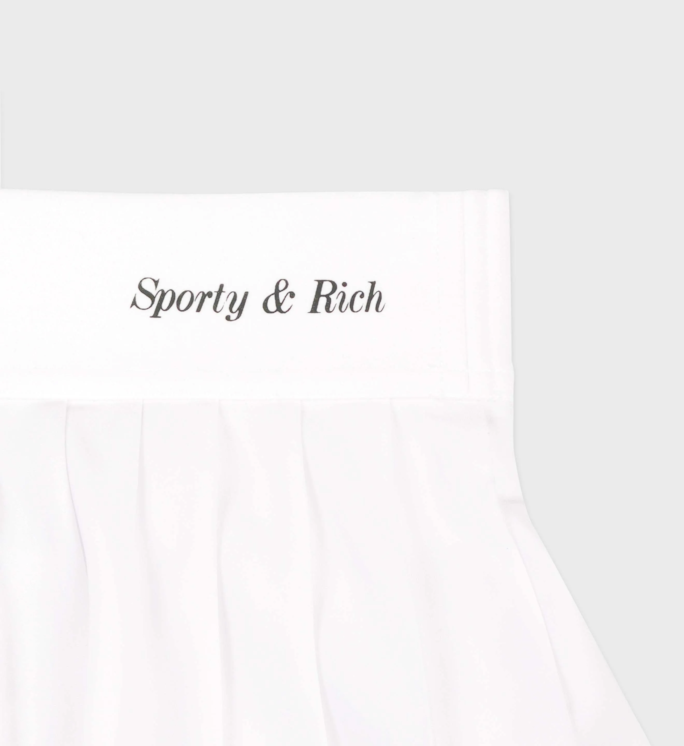 Classic Logo Pleated Skirt - White/Forest sold by Sporty and Rich product image thumbnail 3