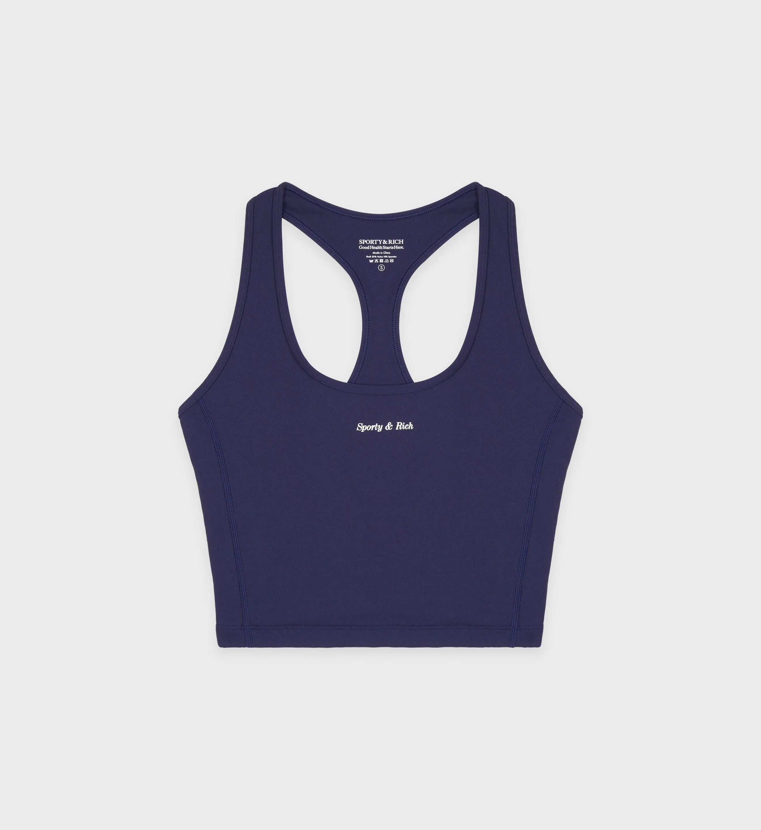 Classic Logo Sports Tank - Navy/White sold by Sporty and Rich