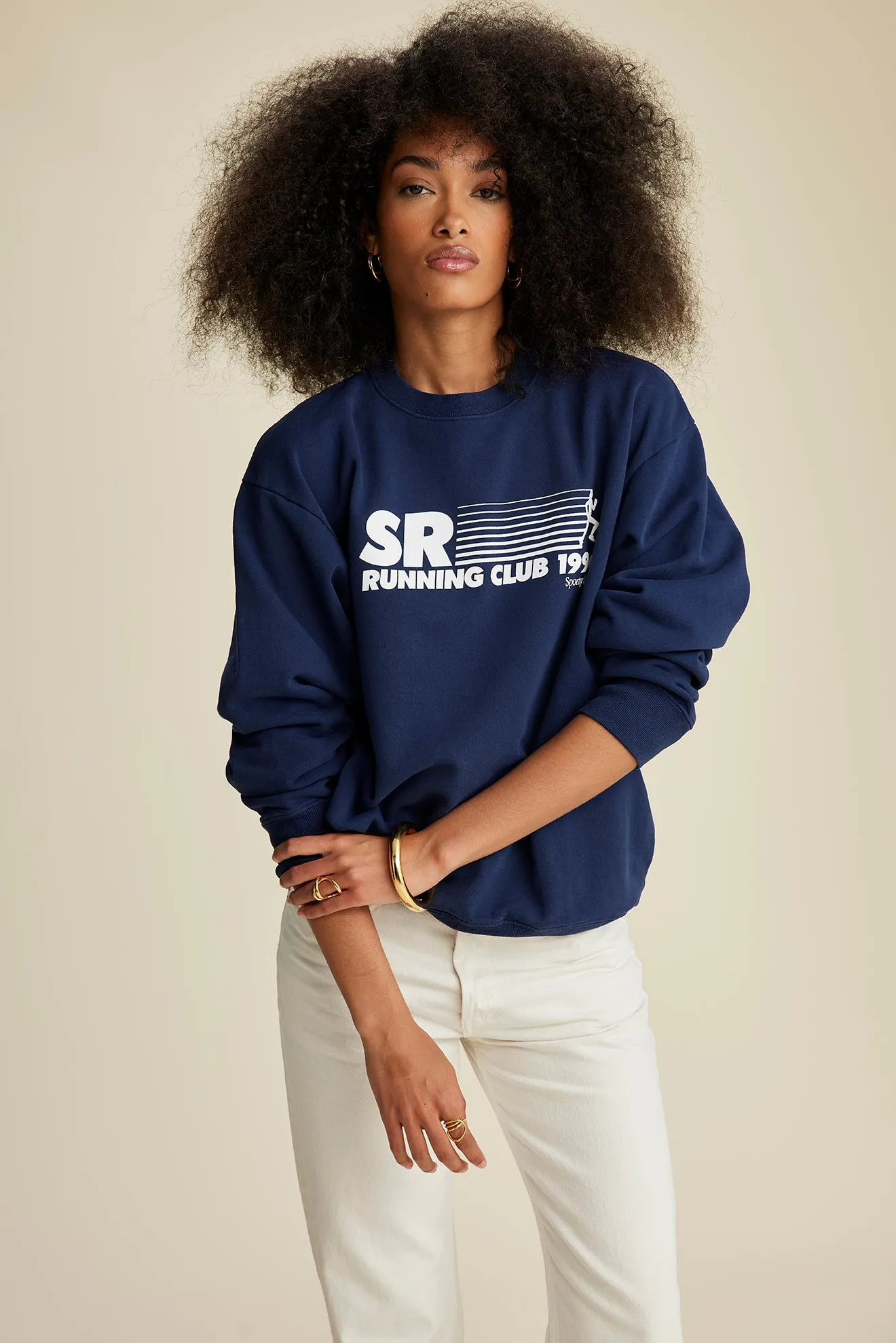 SR Running Club Crewneck - Navy sold by Sporty and Rich product image thumbnail 5