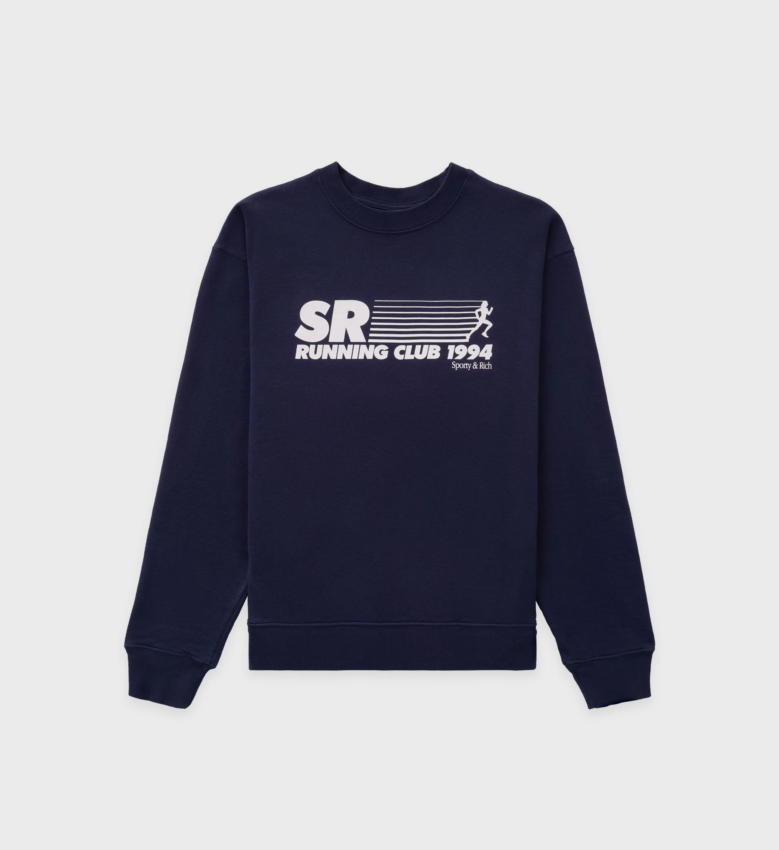 SR Running Club Crewneck - Navy sold by Sporty and Rich