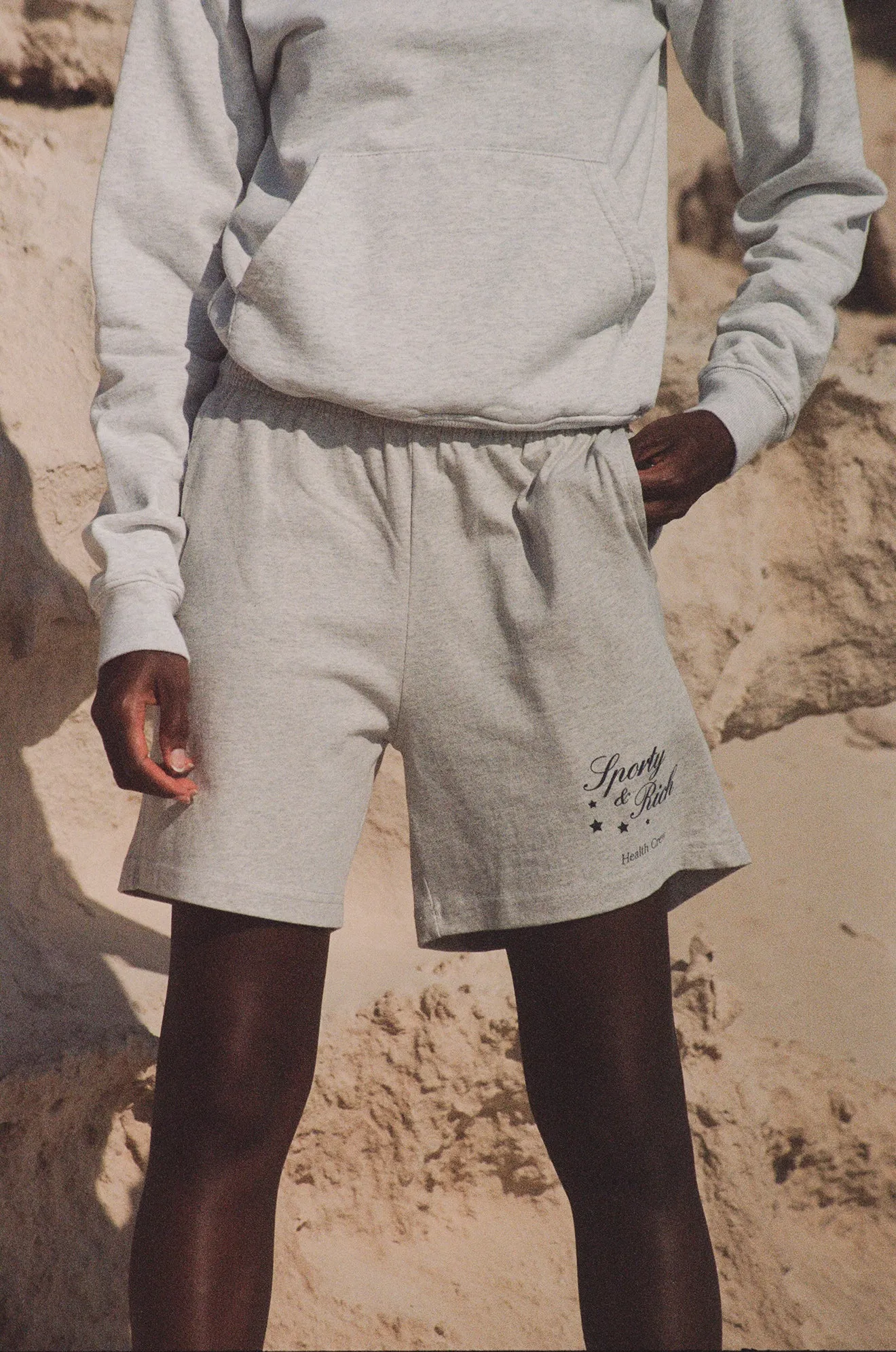 Stars Health Crew Gym Short - Heather Gray sold by Sporty and Rich product image thumbnail 5