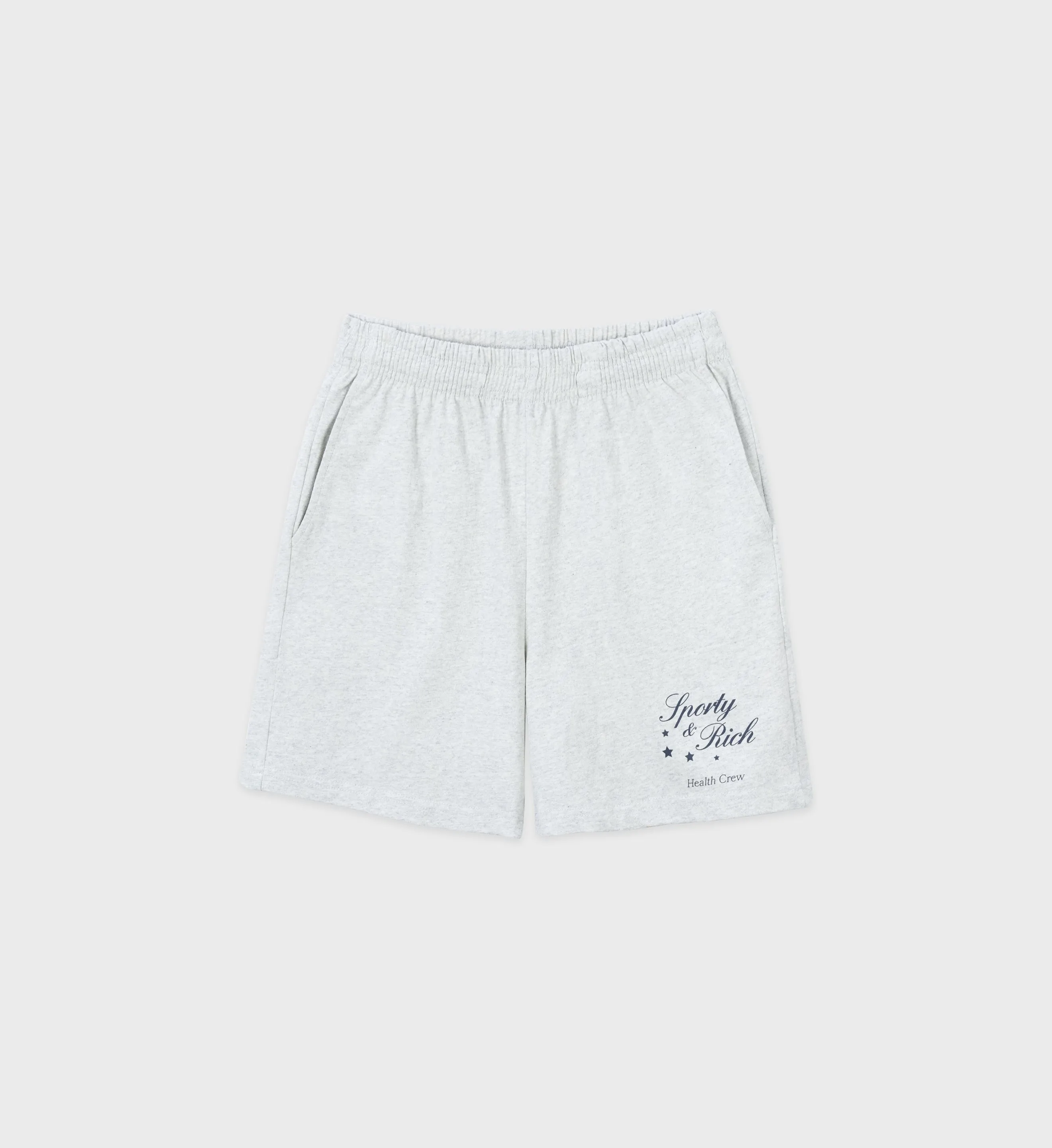 Stars Health Crew Gym Short - Heather Gray sold by Sporty and Rich
