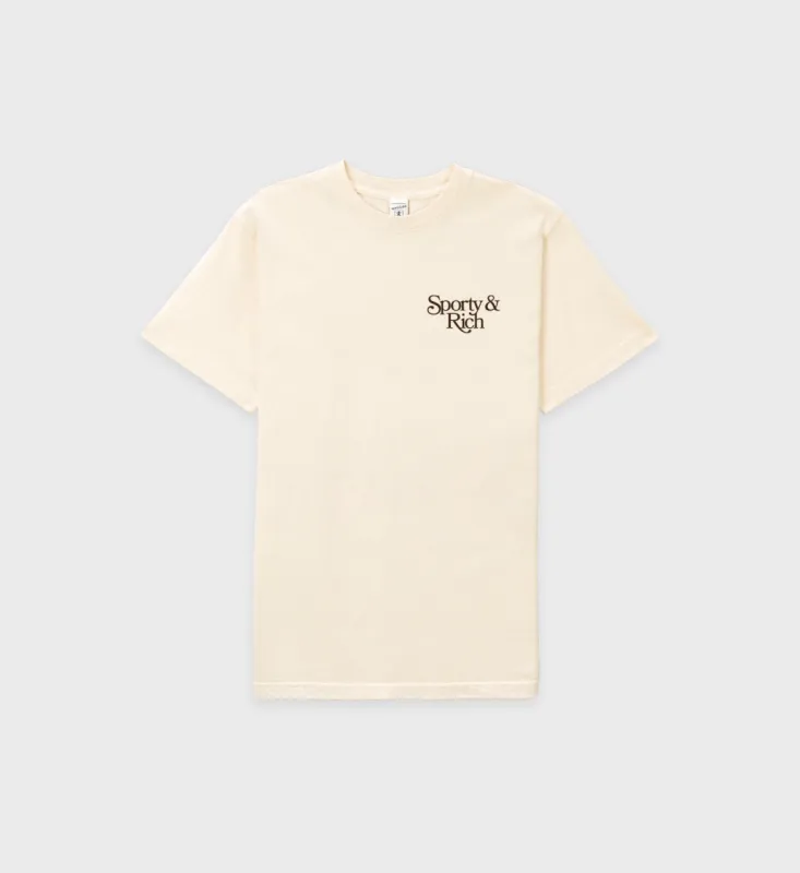 Bardot Country Club T-Shirt - Cream sold by Sporty and Rich