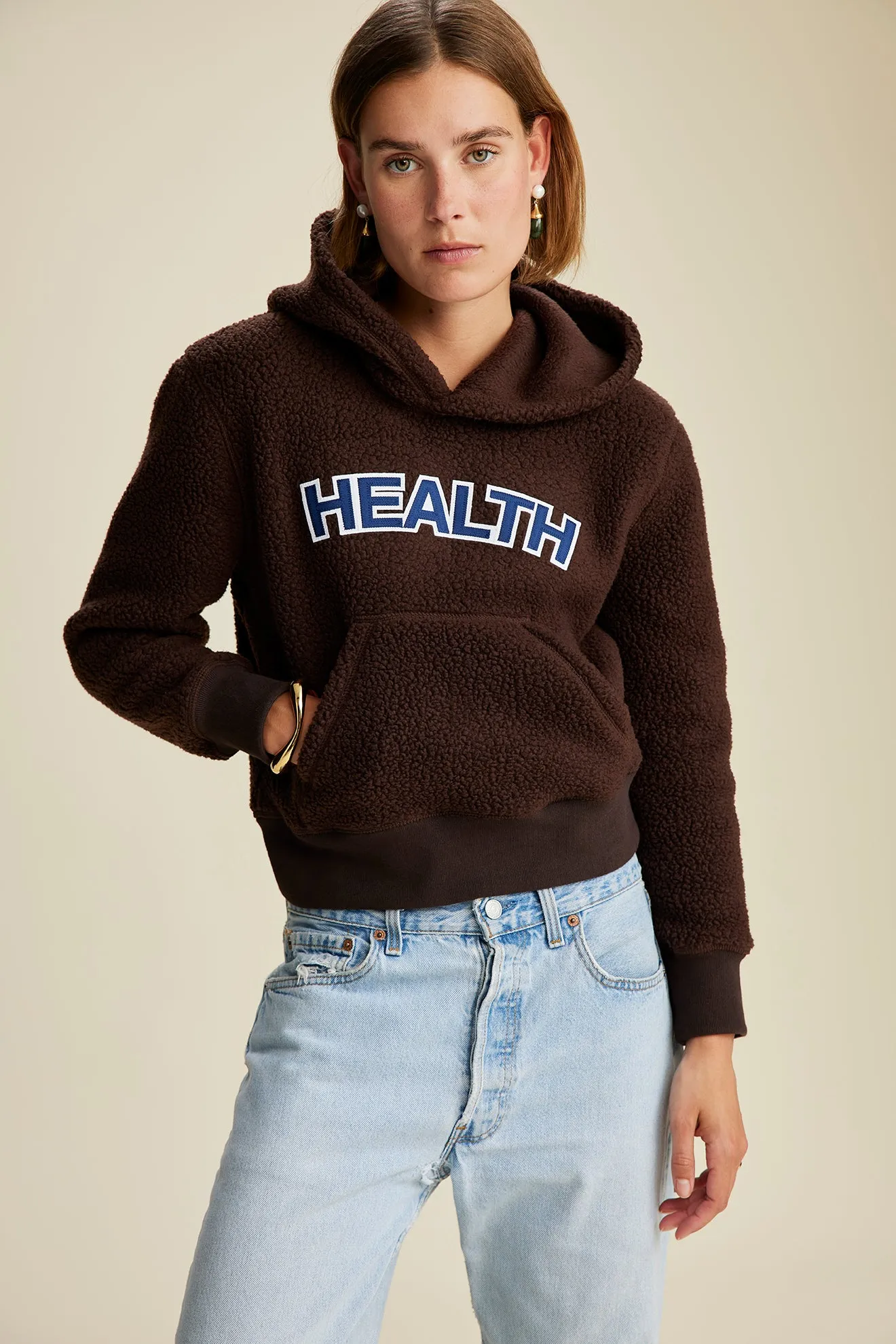 Sherpa Health Hoodie - Chocolate sold by Sporty and Rich product image thumbnail 5