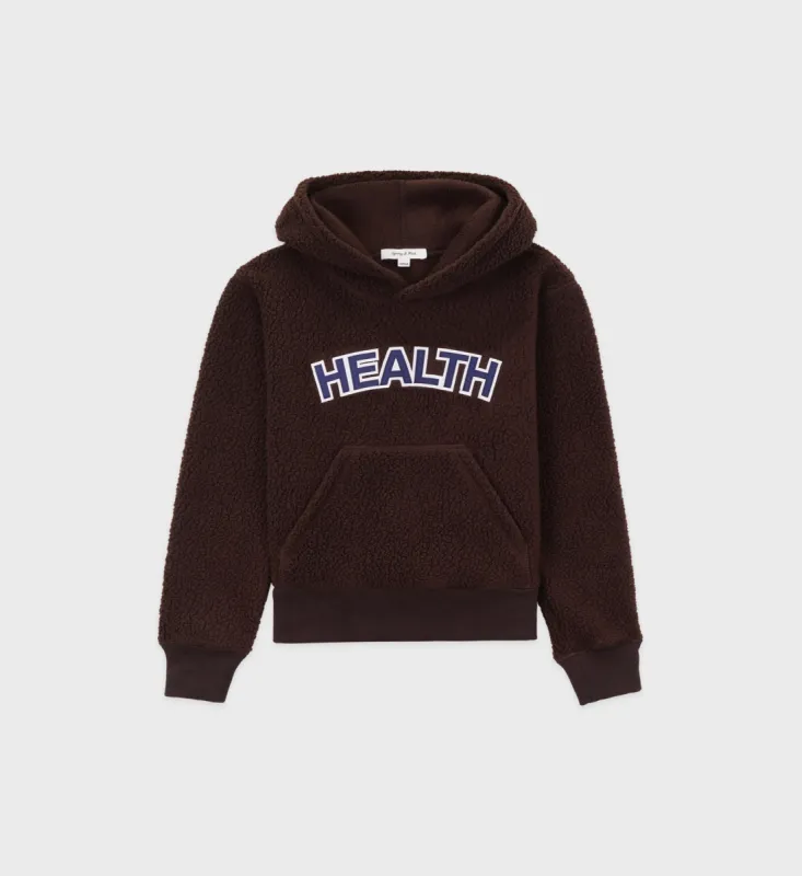 Sherpa Health Hoodie - Chocolate sold by Sporty and Rich